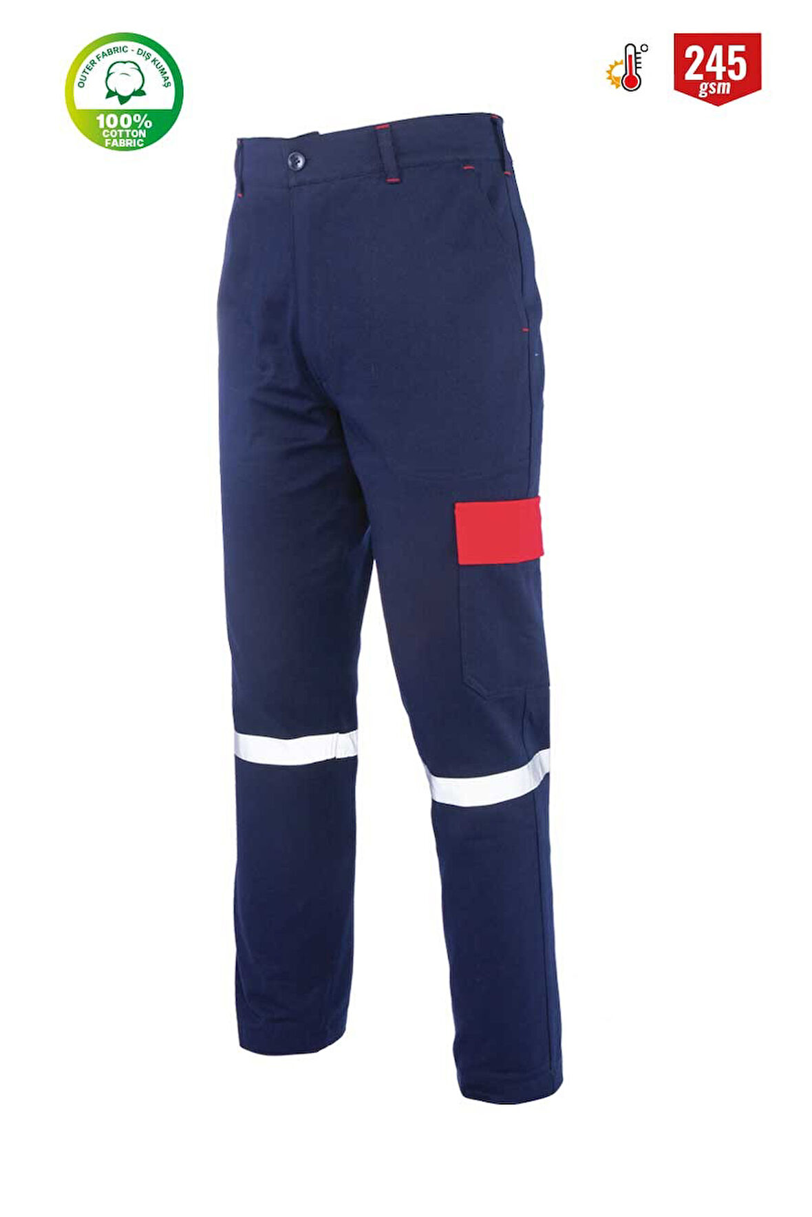 Myform 02151 Pantolon Santo Lacivert / Kırmızı