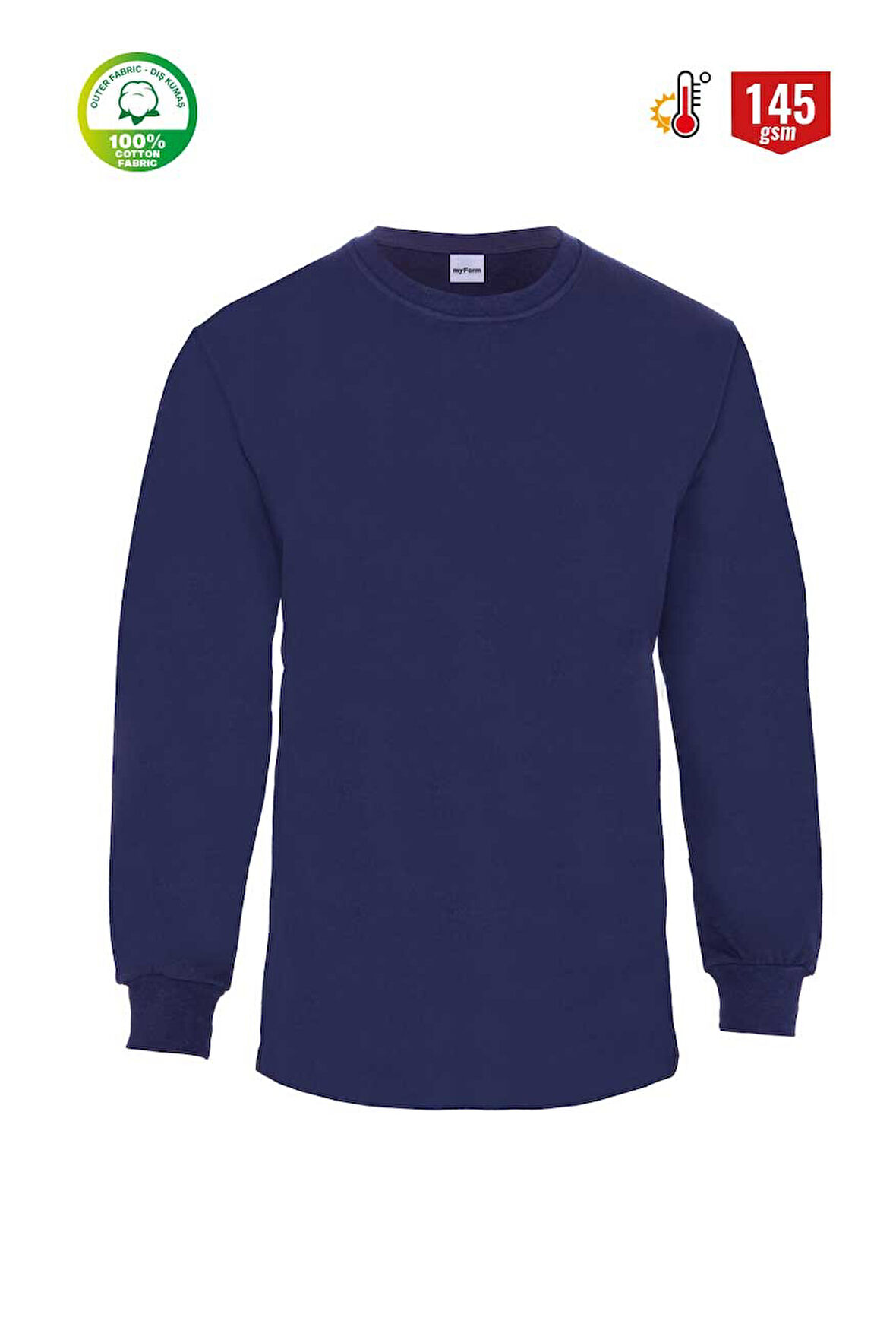 Myform T-Shirt Uzun Kol Festival Bisiklet Yaka Lcv  8151
