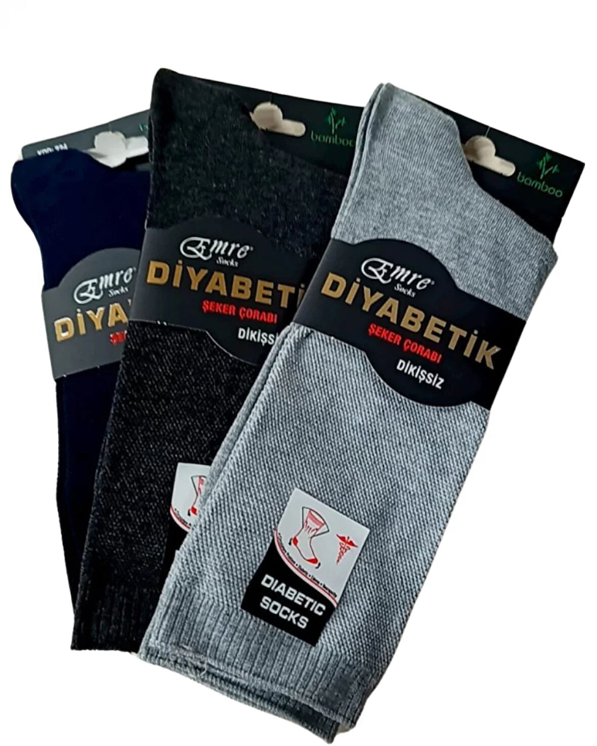 Emre Erkek Diyabetik Bambu Çorap 12 adet