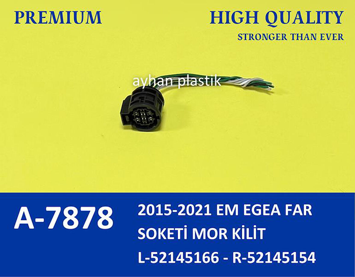 FAR SOKETİ MOR KİLİT ESKI MODEL FIAT EGEA 2015-2021 52145166 52145154 (2 ADET)