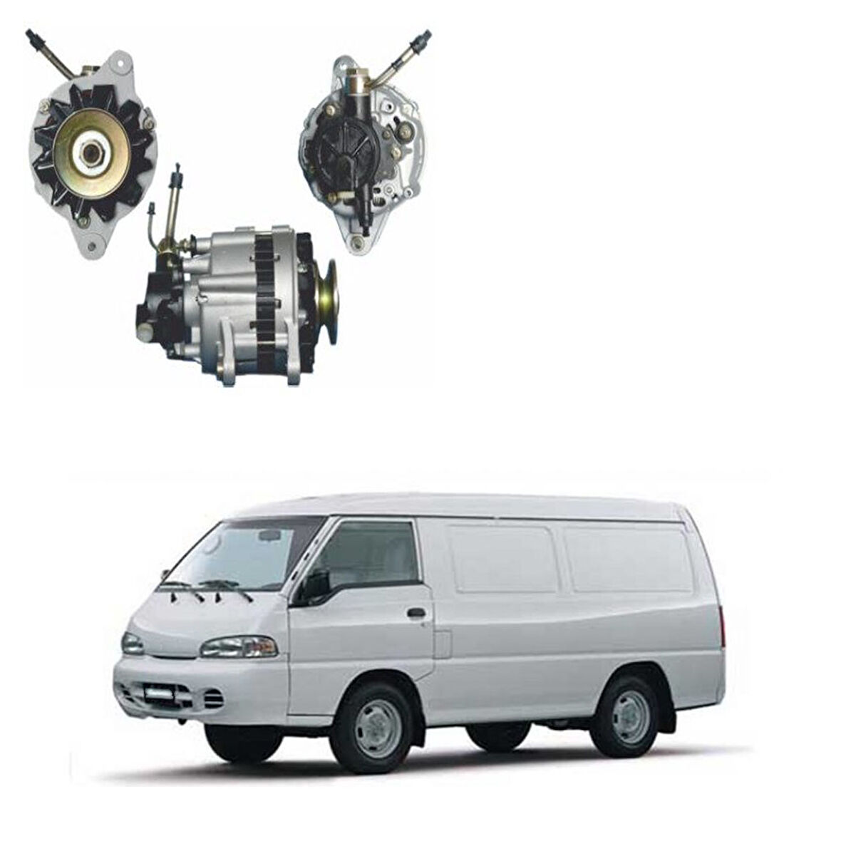 Hyundai H100 Vakumlu Çift Kasnak Şarj Dinamosu Alternatör
