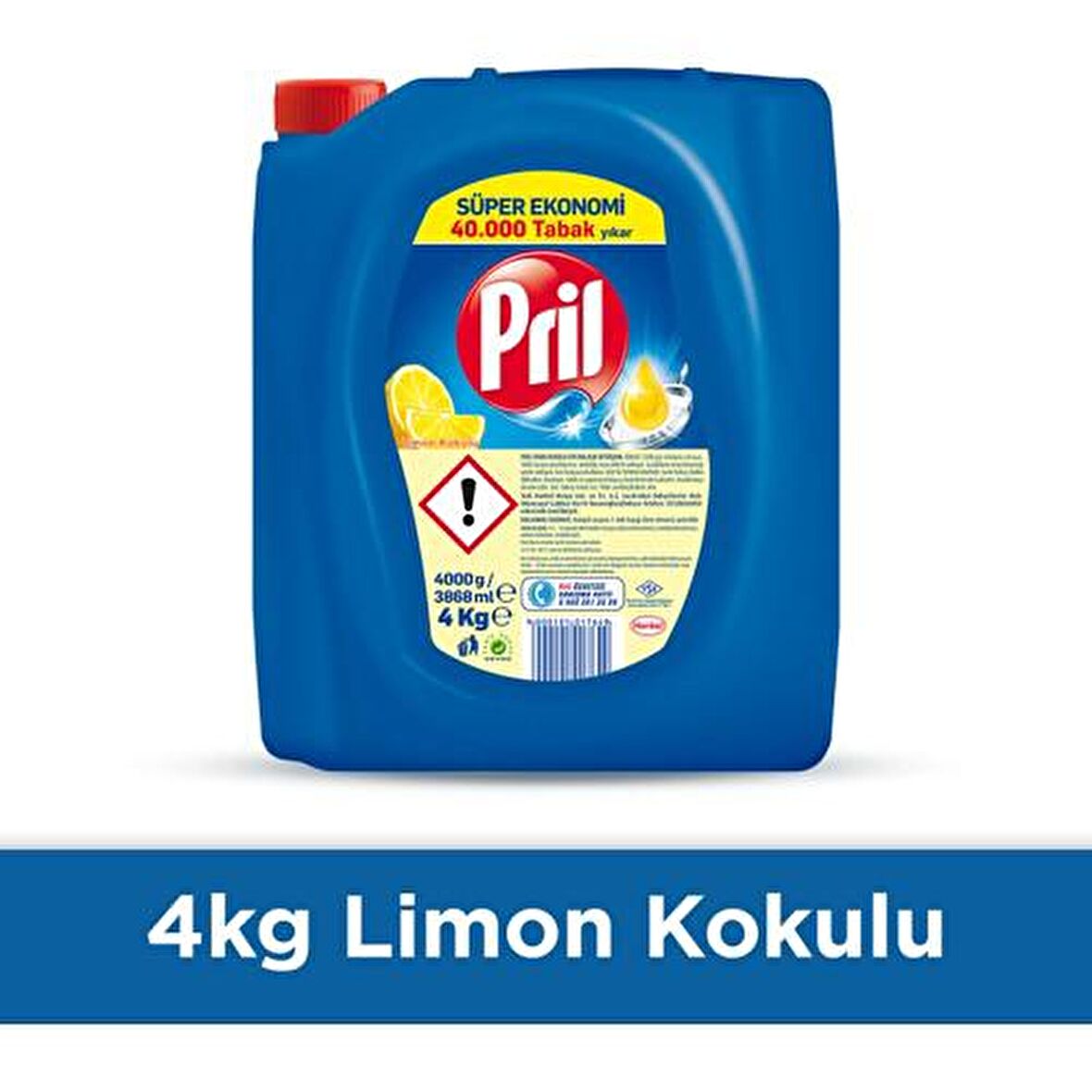 Pril Limonlu Sıvı Elde Yıkama Deterjanı 4 kg 