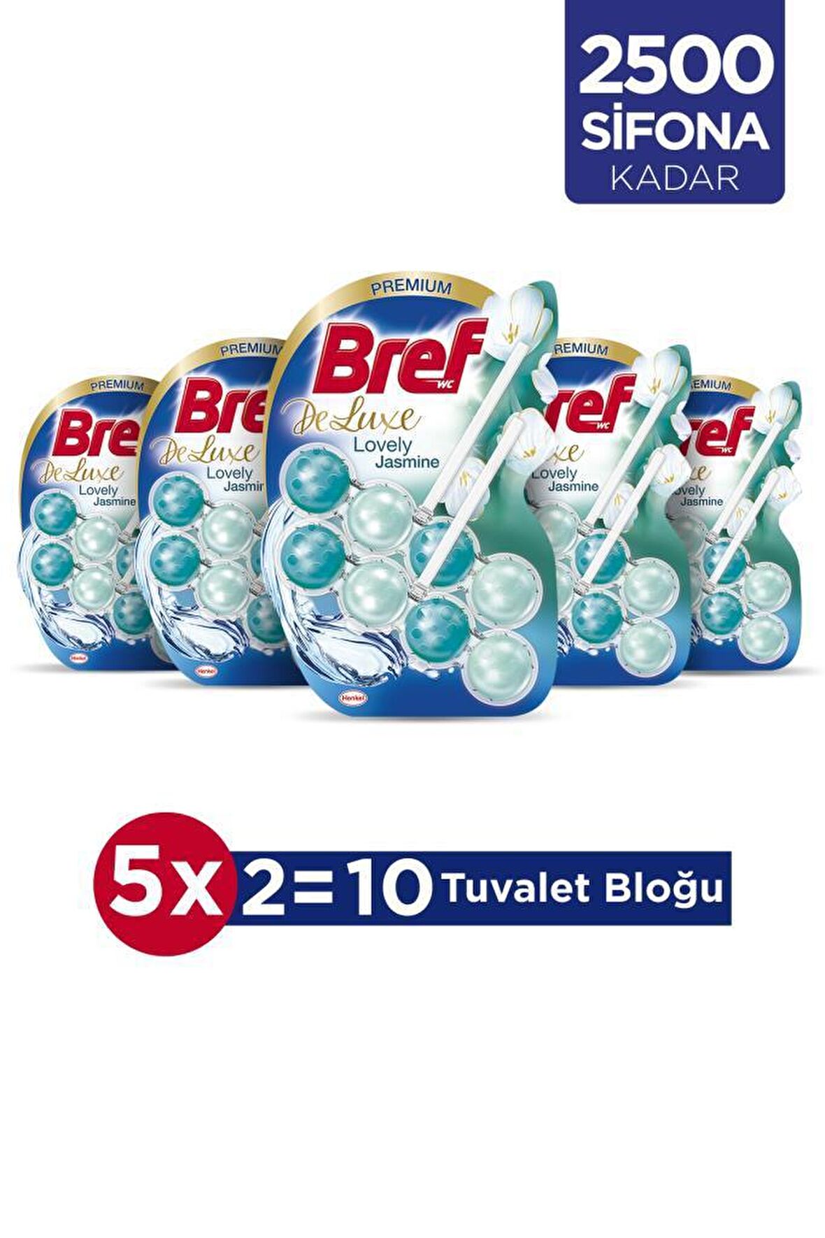 Bref WC Deluxe Duopack Katı Tuvalet Bloğu Yasemin, 5 x 2'li Paket