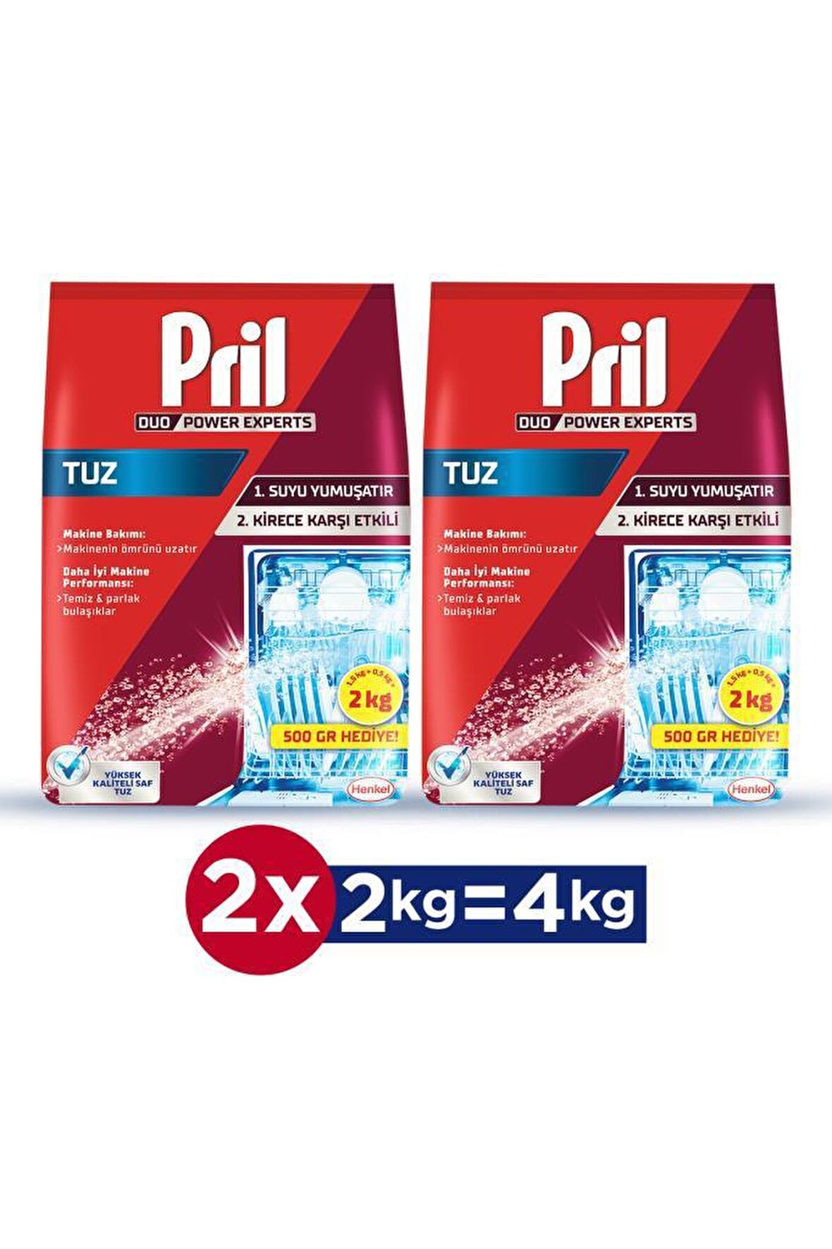 Pril Bulaşık Makinesi Tuz 2 x 2kg