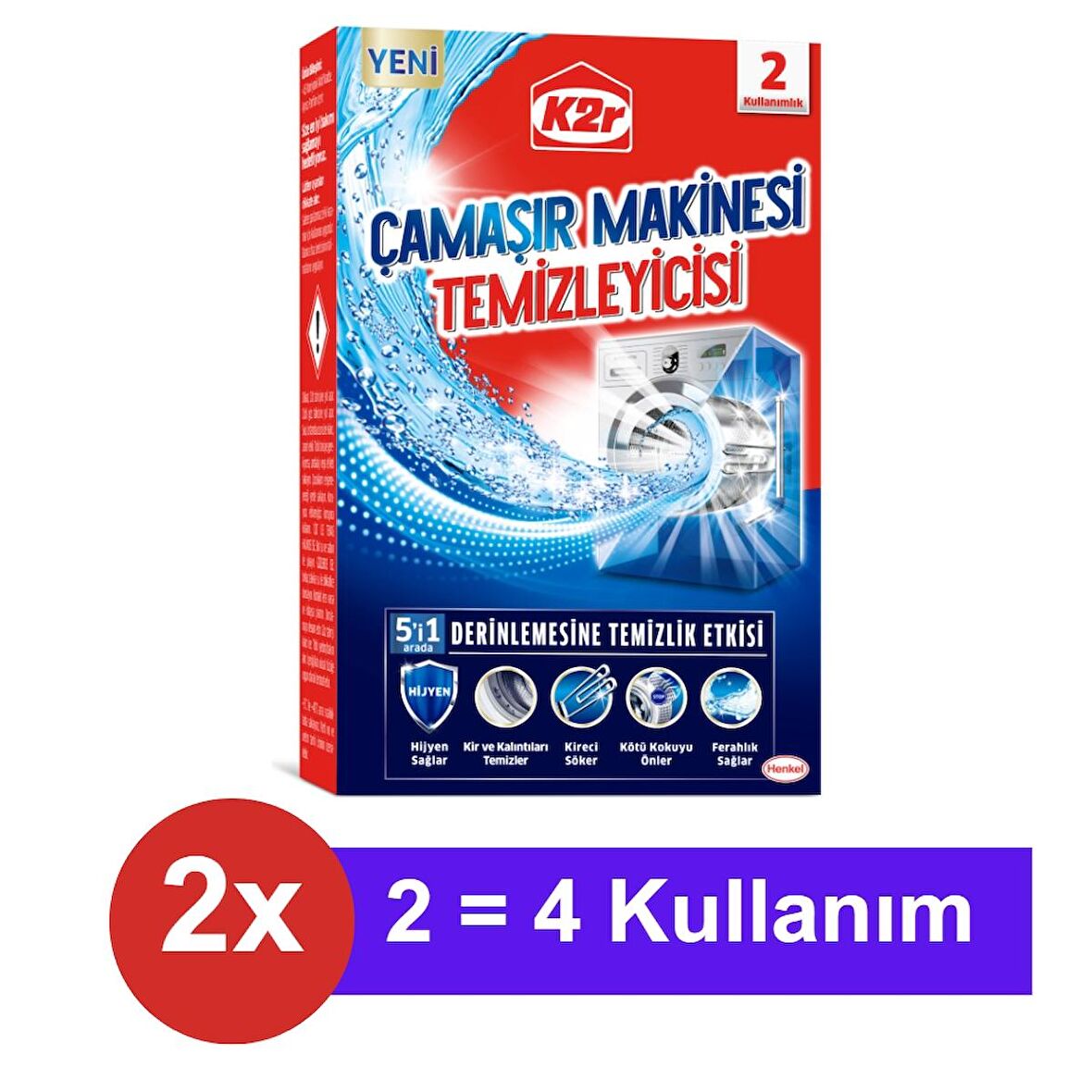 K2R 4x75 gr Toz Çamaşır Makinesi Temizleyici