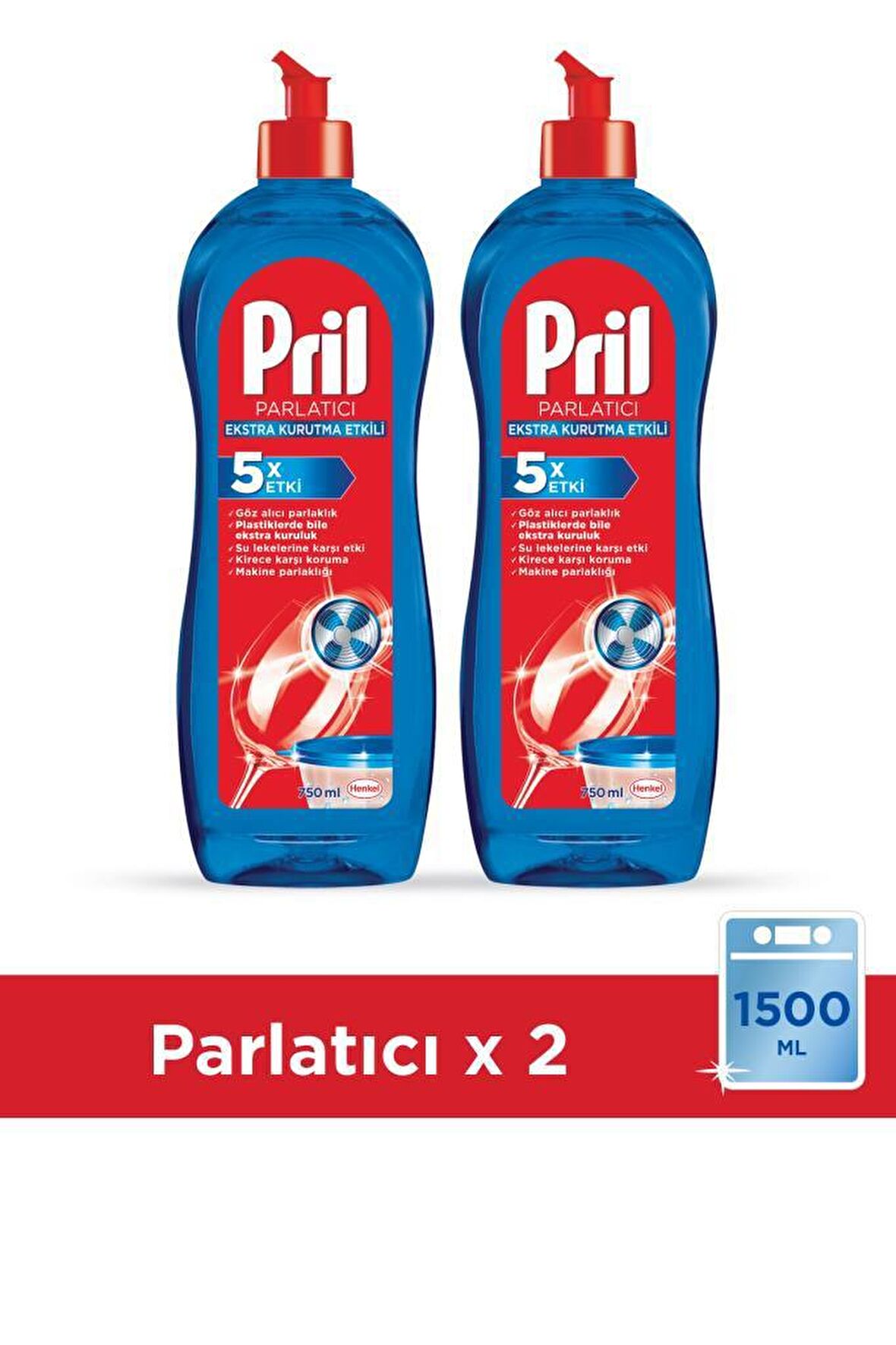 Pril Bulaşık Makinesi Parlatıcısı 2x750 ml 