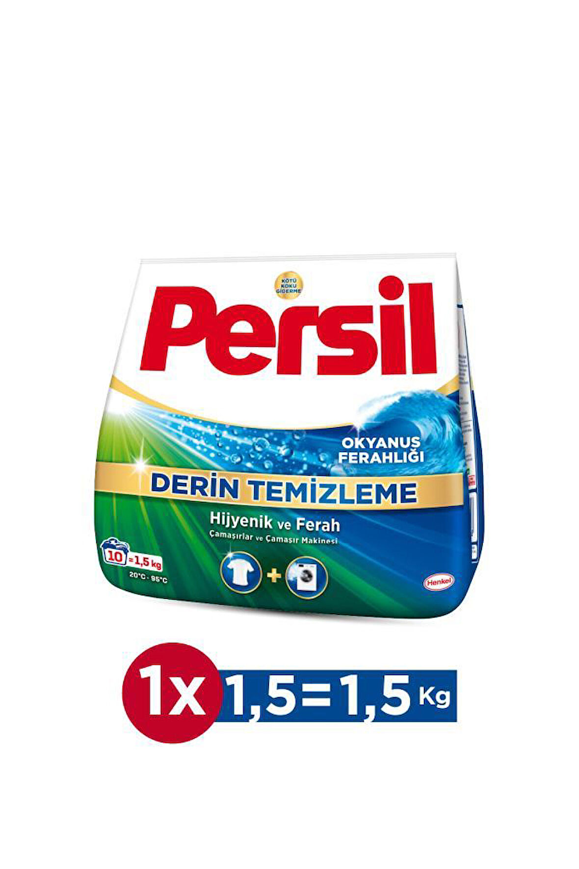 Persil Okyanus Ferahlığı Derin Temizleme 1,5 kg Toz Çamaşır Deterjanı Hijyenik ve Ferah