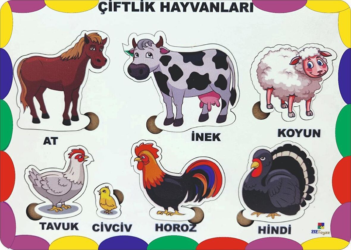 Ahşap Türkçe 4’lü Mega Set Eğitici Öğretici Yapboz çiftlik Hayv-Meyveler-şekiller-sayılar