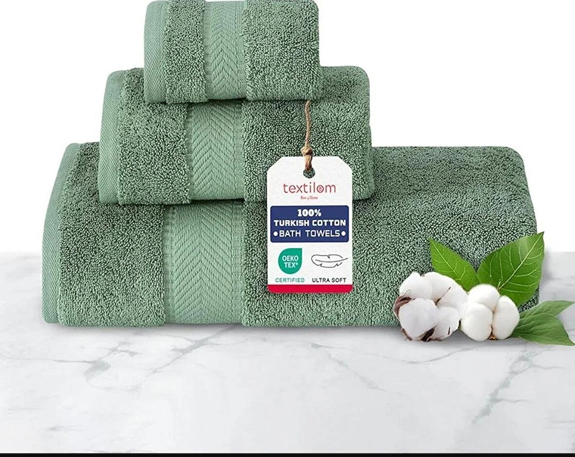 Pamuklu Havlu Takımı 3'li set
