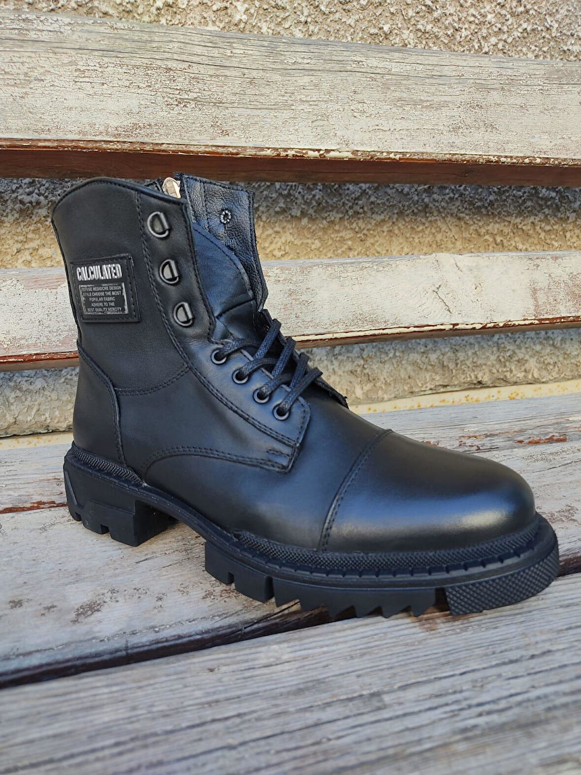 MARCOMEN 14032 FERMUAR VE BAĞCIKLI DERİ TARZ GENÇ ERKEK  BOT