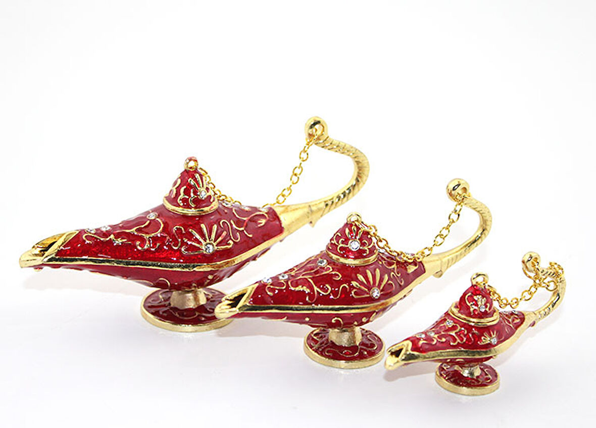 Swarovski Taşlı 3'lü Alaaddin Lambası 