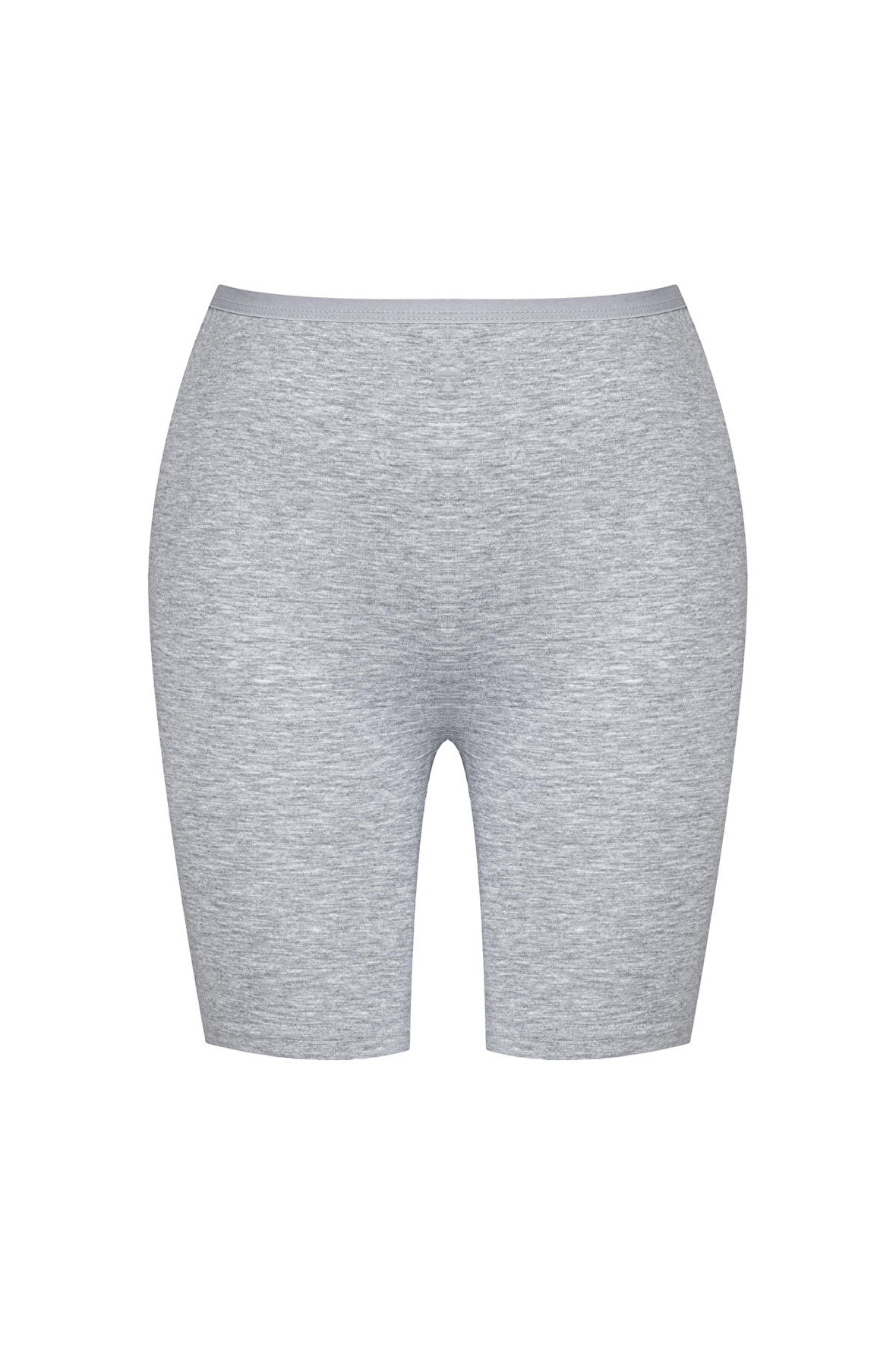 HNX Siyah Pamuklu Diz Üstü Kadın Biker Tayt