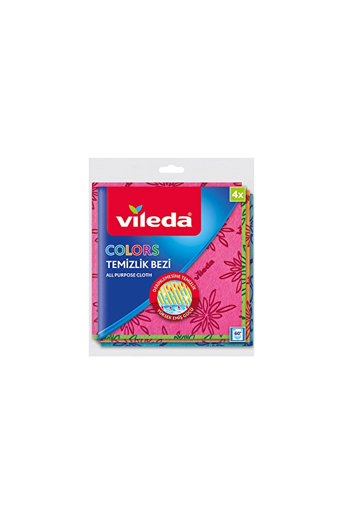 Vileda Colors Temizlik Bezi 4'lü