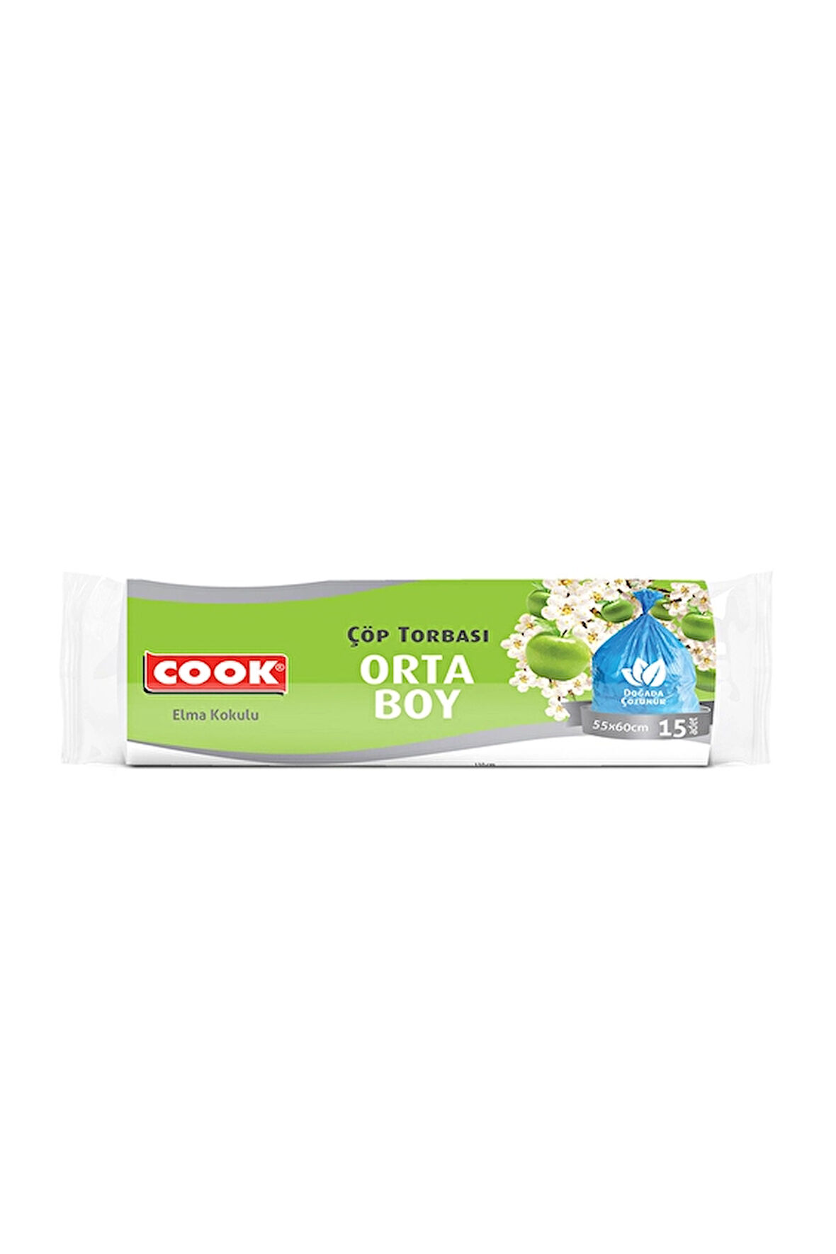 Cook Çöp Torbası Orta Boy Elma Kokulu 15'li