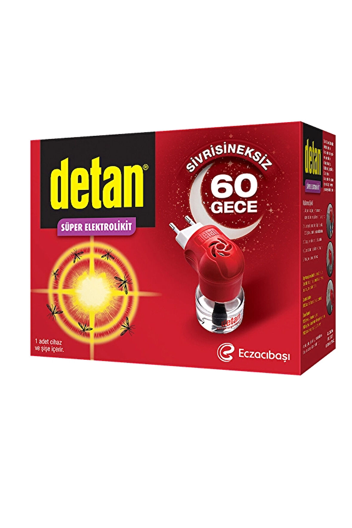 Detan Elektro Likit Sinekkovar Cihaz+Yedek 60 Gece