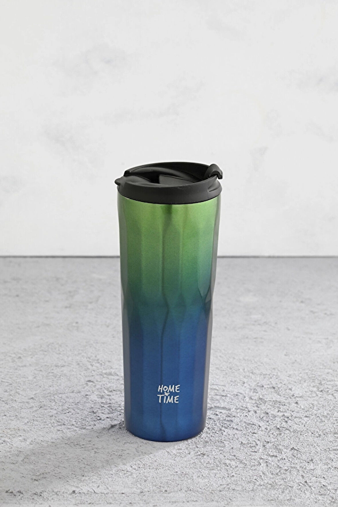 Hometime Silindir Termos Bardak 500 ml Mavi Yeşil