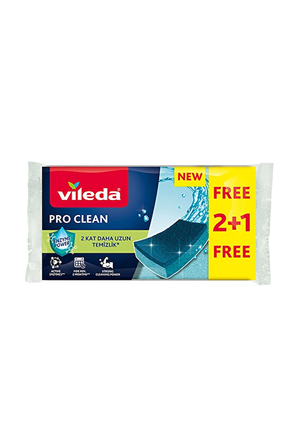 Vileda Pro Clean Sünger 2+1'li