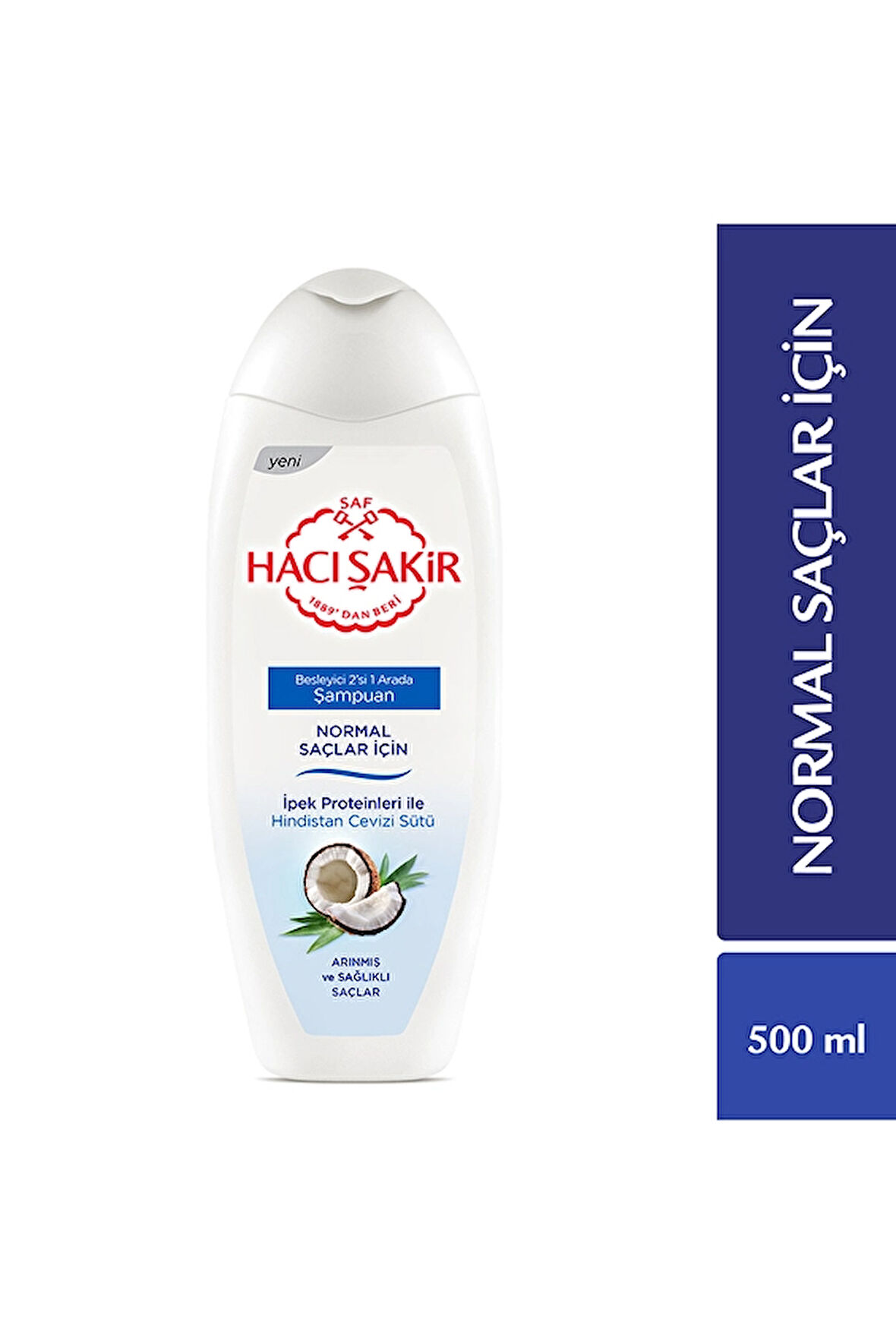 2 ADET  Hacı Şakir Şampuan Hindistan Cevizi 500 ml