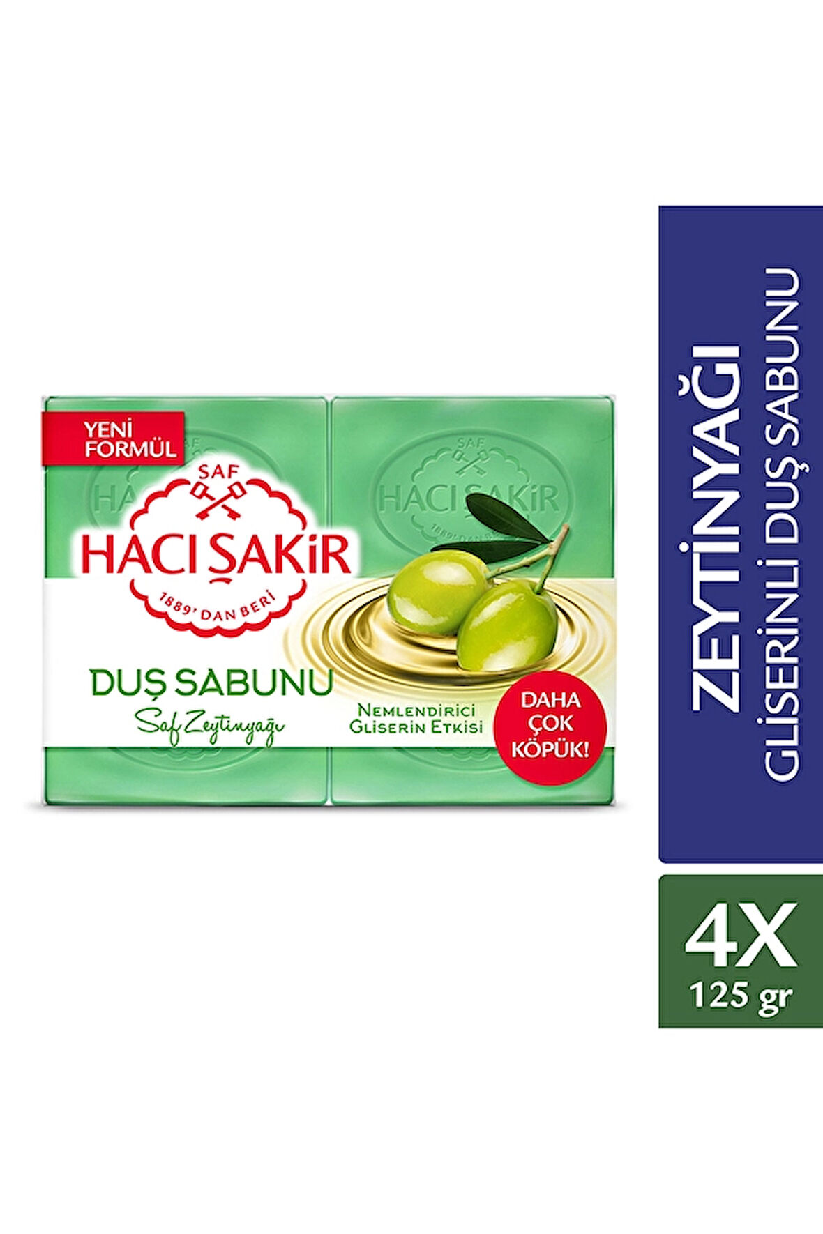 2 ADET  Hacı Şakir Banyo Sabunu Zeytinyağı Gliserinli 500 g