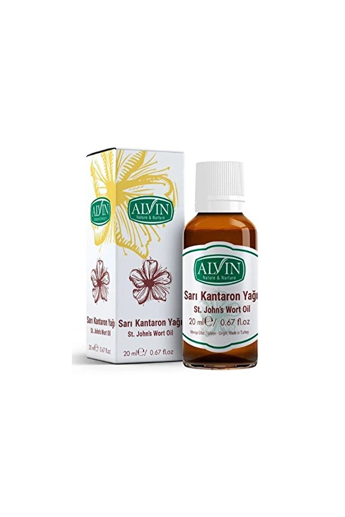 2 ADET  Alvin Sarı Kantaron Yağı 20 ml