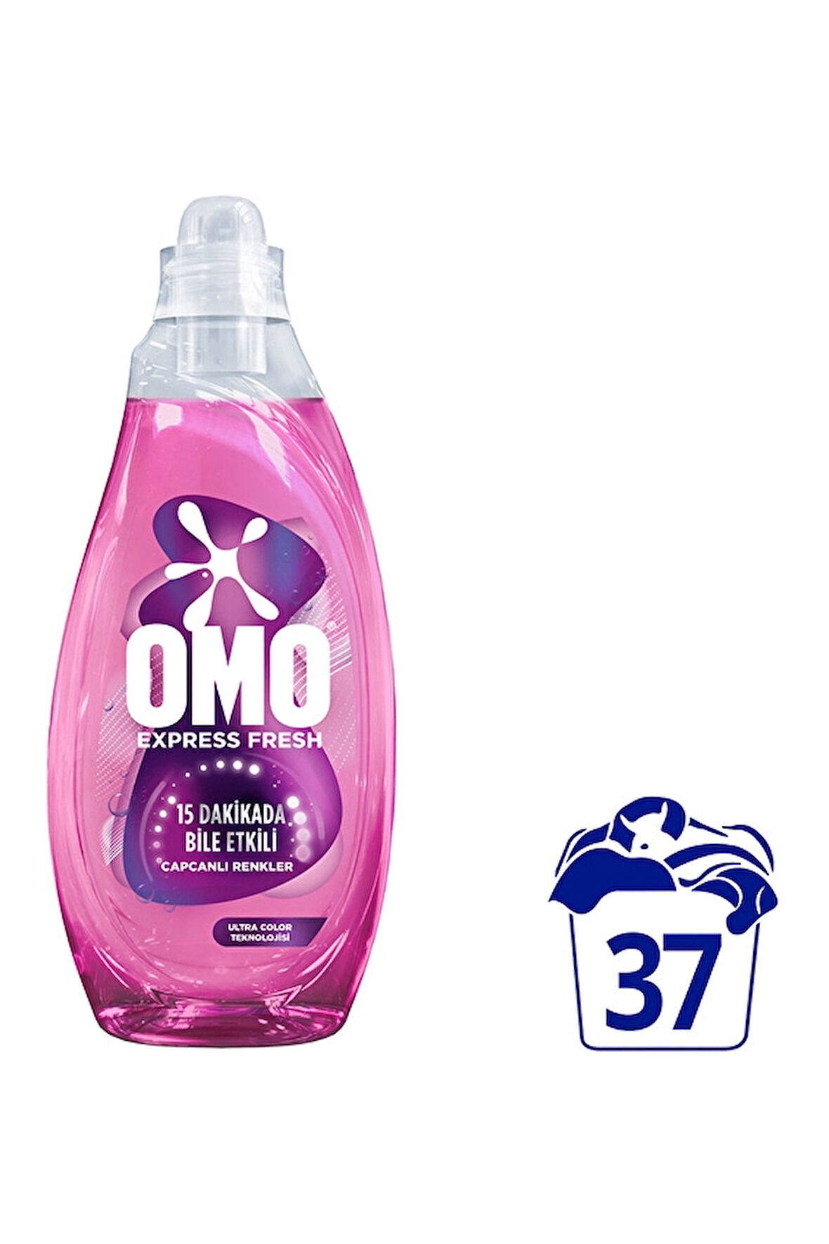 2 ADET  Omo Express Fresh Sıvı Bakım Deterjanı Capcanlı Renkler Renkli ve Siyahlar 37 Yıkama 1480 ml