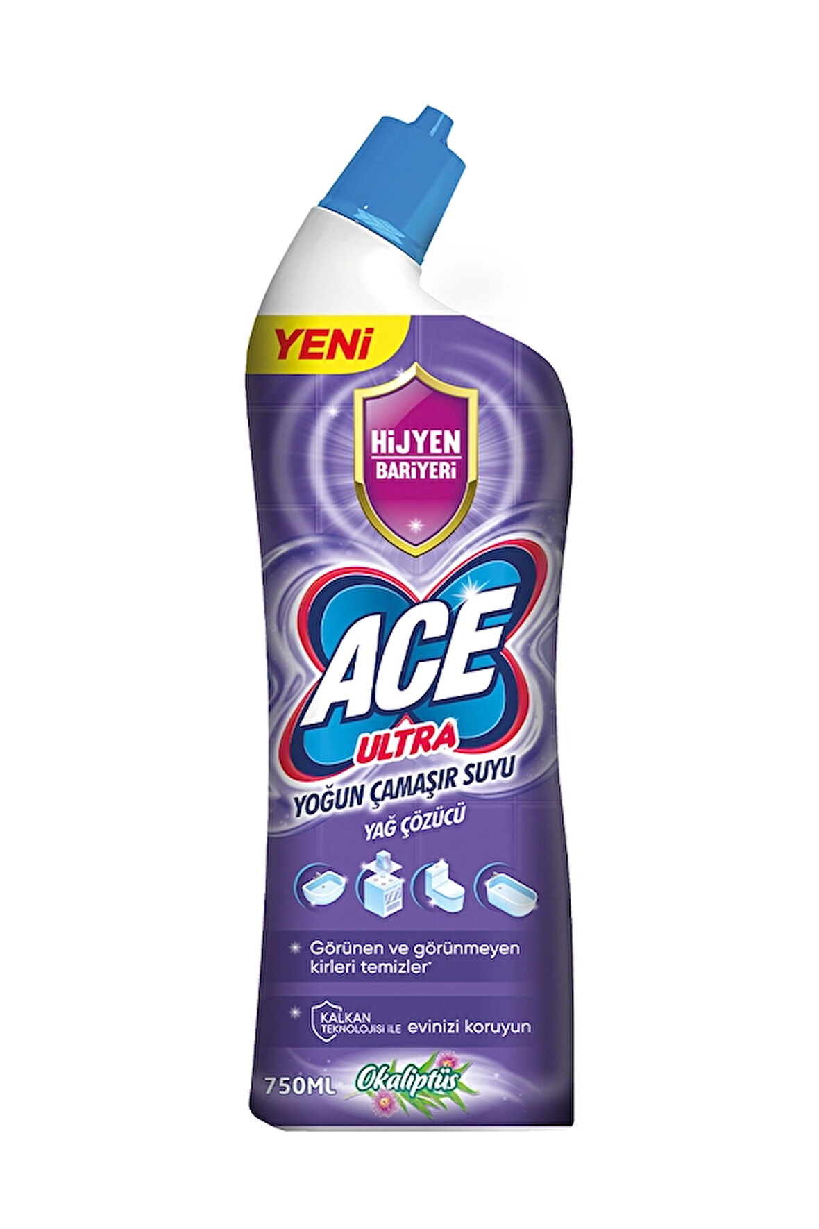 2 ADET  Ace Ultra Çamaşır Suyu Powerjel 750 ml Çiçek Kokulu
