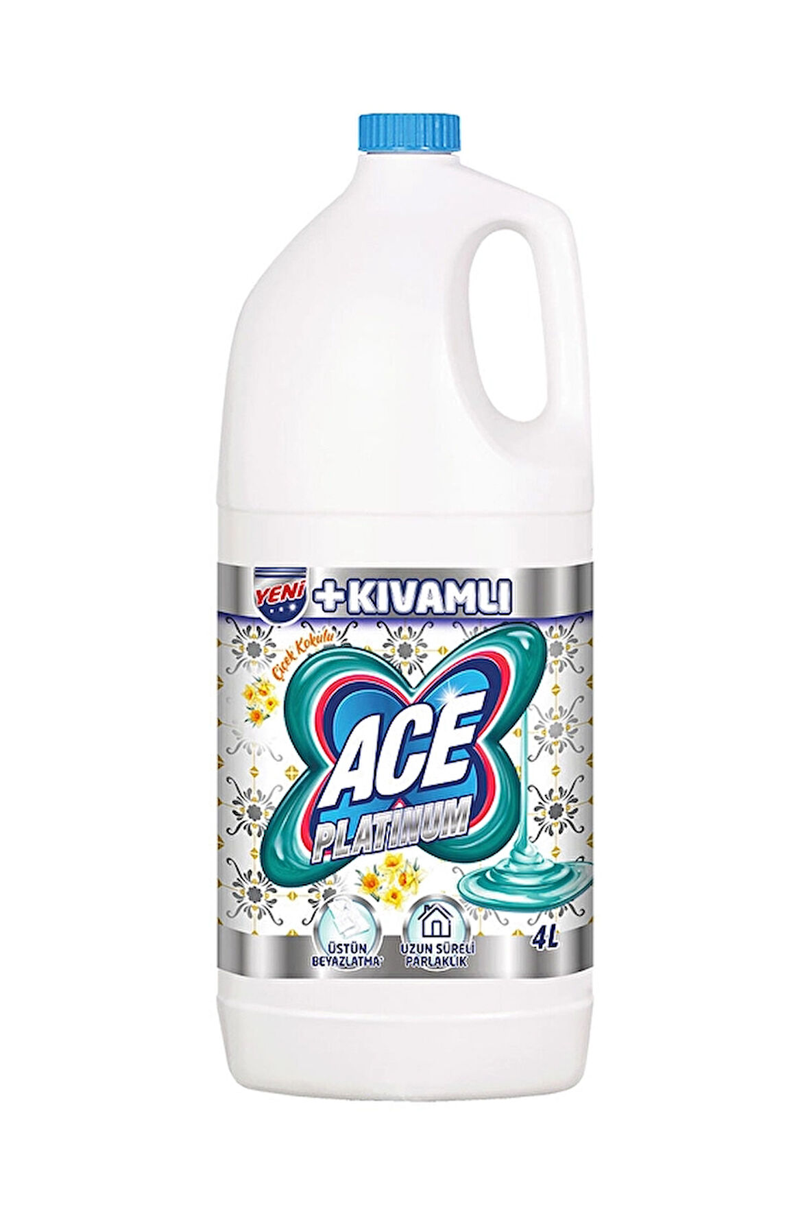 2 ADET  Ace Platinum Çiçek Kokulu Çamaşır Suyu 4 L