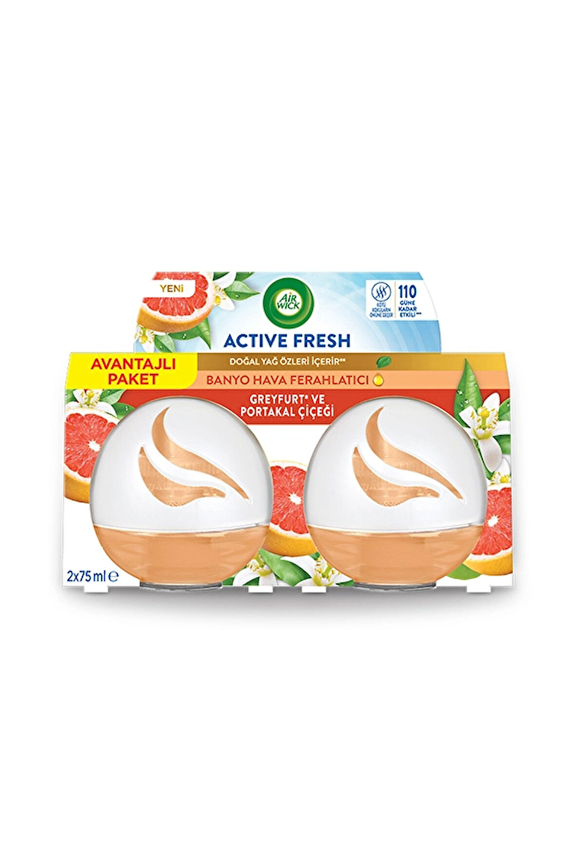 2 ADET  Air Wick Decosphere Greyfurt Ve Portakal Çiçeği 2x75 ML