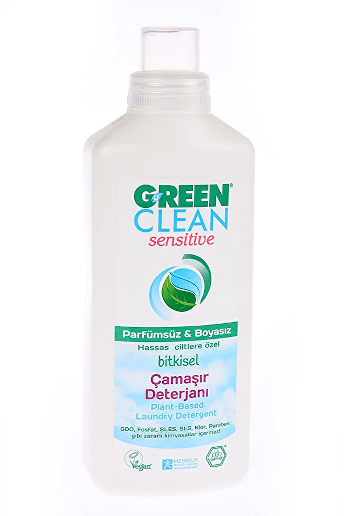 2 ADET  Green Clean Bitkisel Sıvı Çamaşır Deterjanı Sensitive Kokusuz 1000 ml