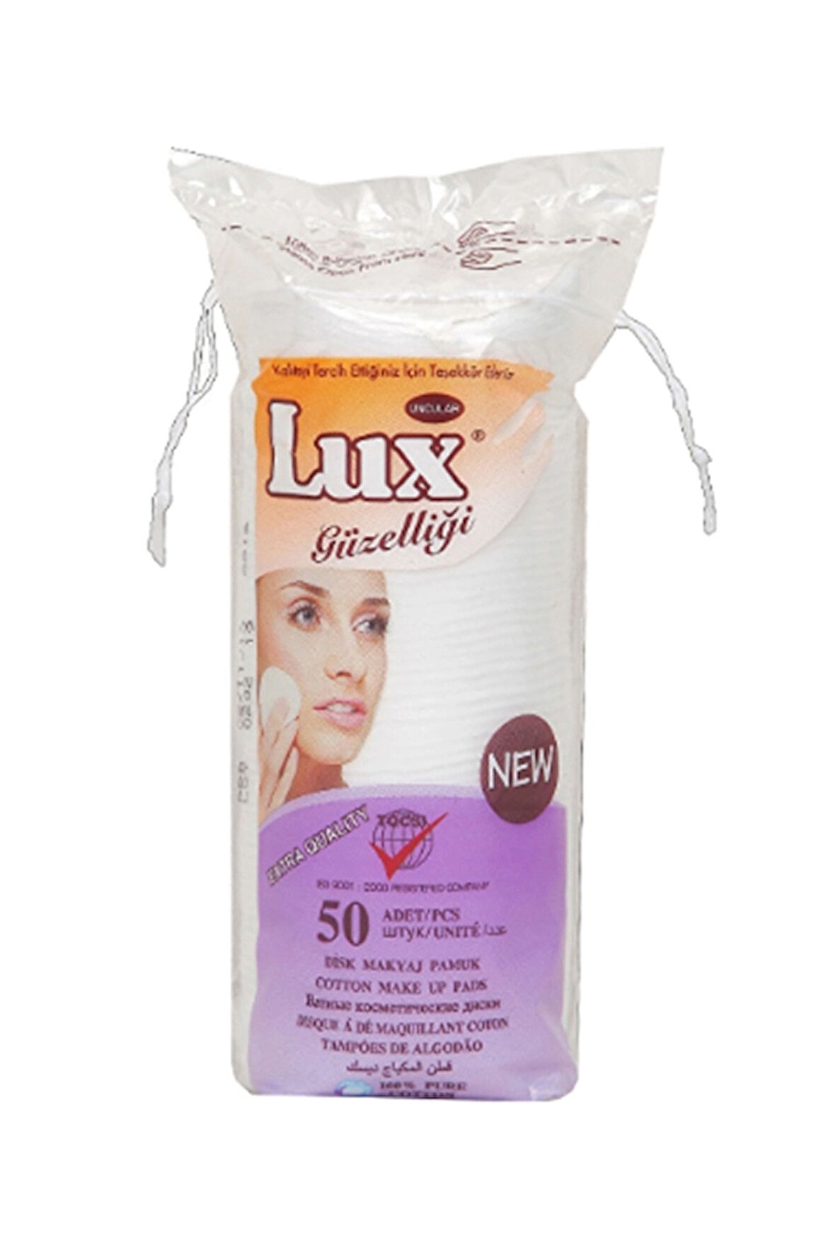 2 ADET  Lux Disk Makyaj Pamuğu 50'Li