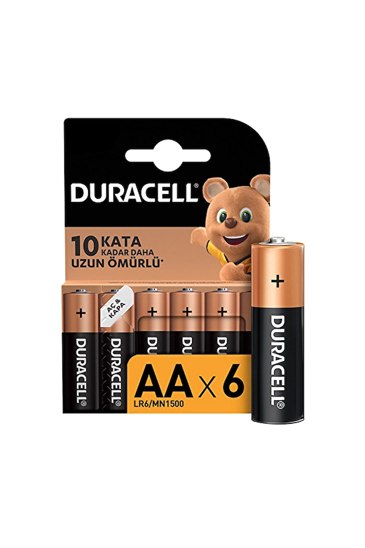 2 ADET  Duracell 6'Lı Kalem Pil AA