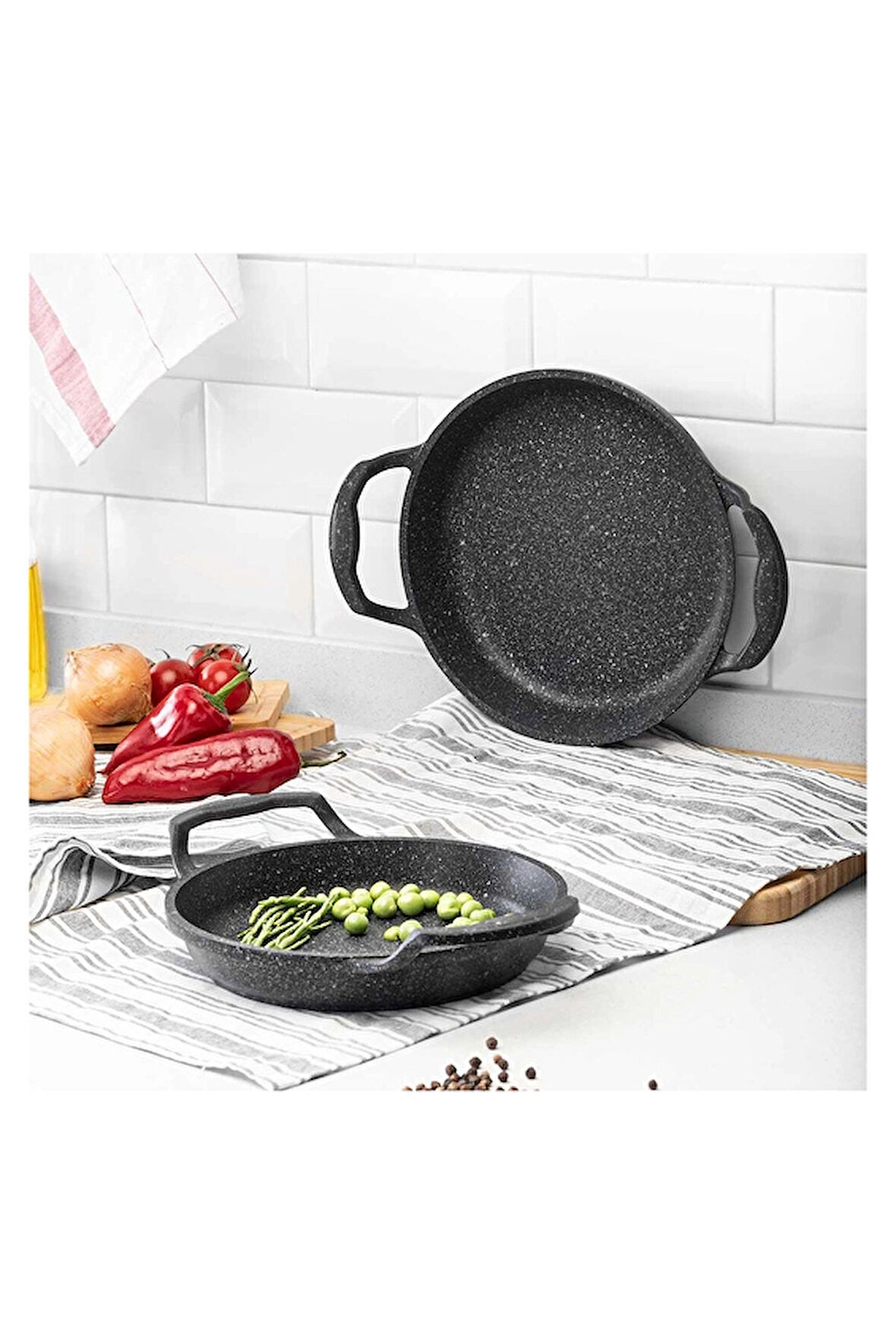 2 ADET  Aryıldız Blaze Coldstone Sahan Seti 2'li 18 - 20 cm