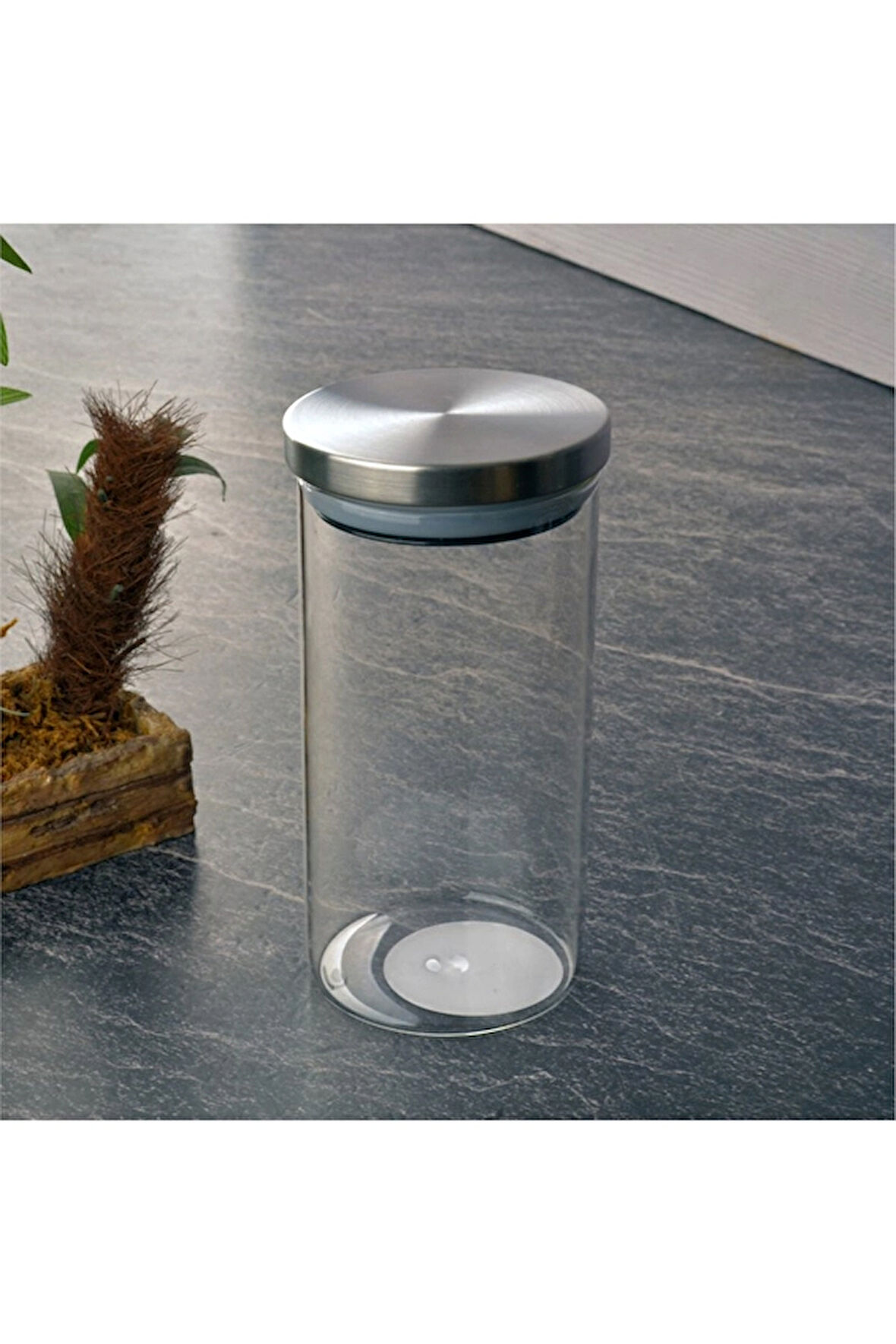 2 ADET  Tohana Metal Kapaklı Cam Kavanoz 600 cc