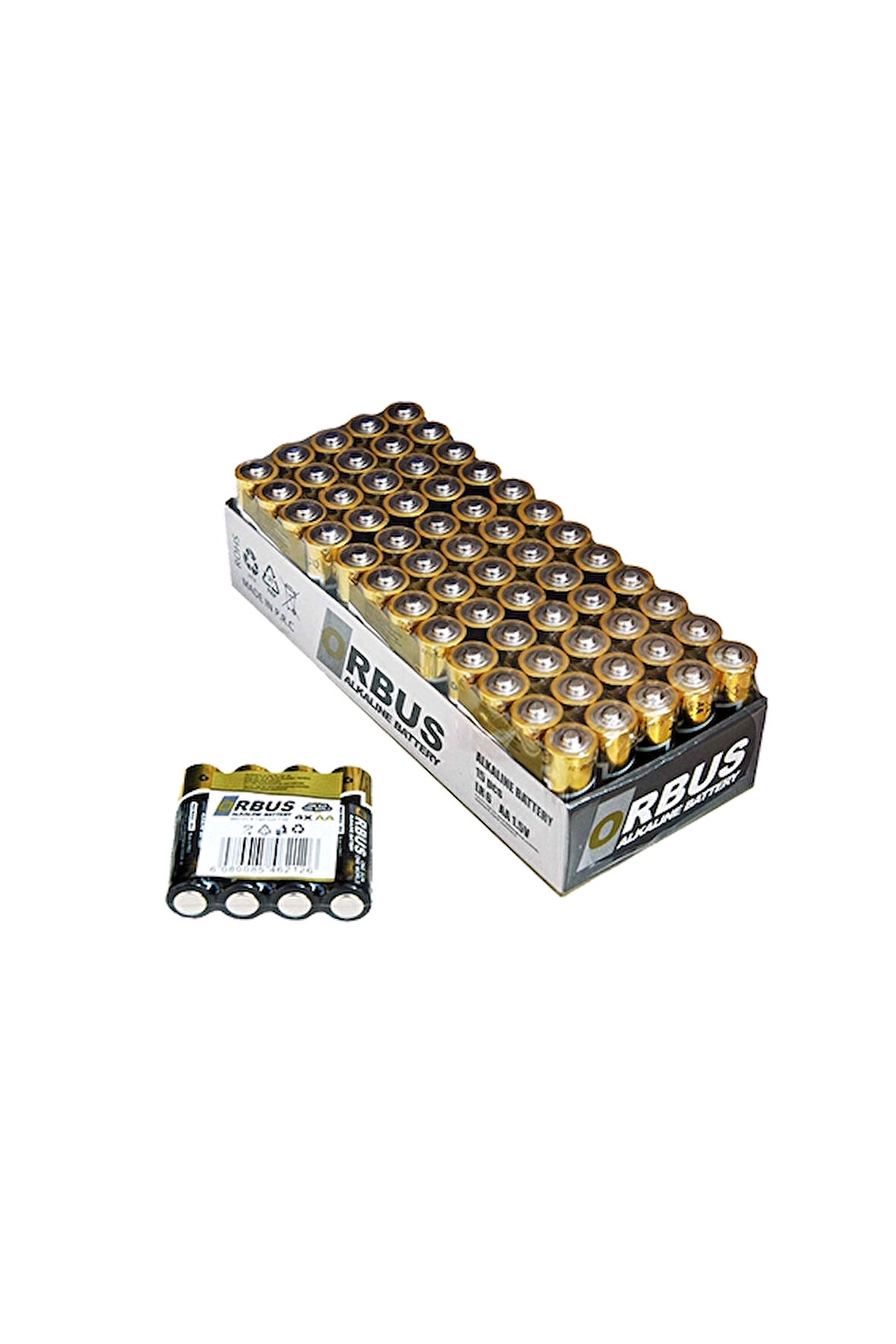 2 ADET  Orbus Alkalin Pil AA 4' lü LR06