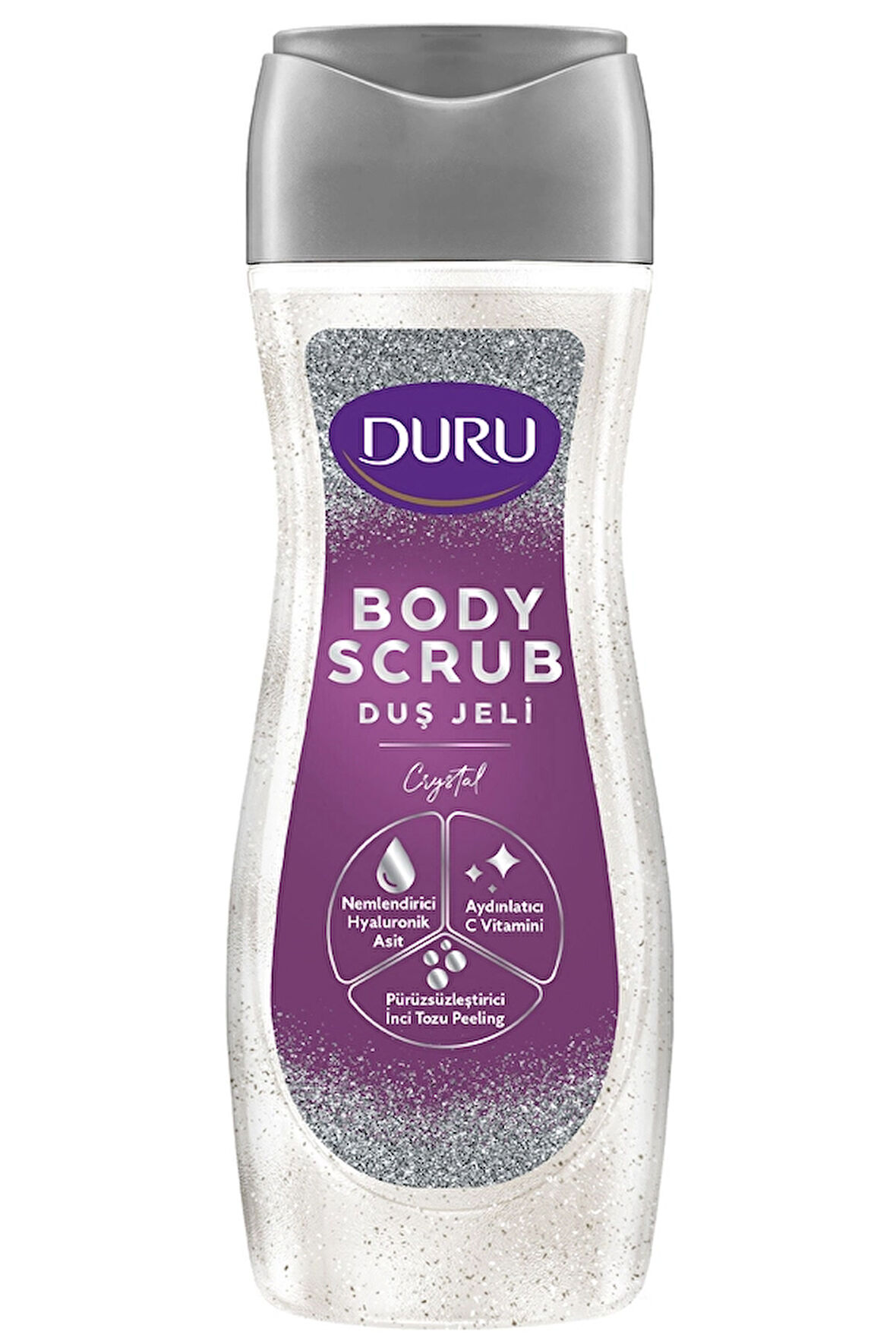 2 ADET  Duru Duş Jeli Body Scrub Crystal 250 ml