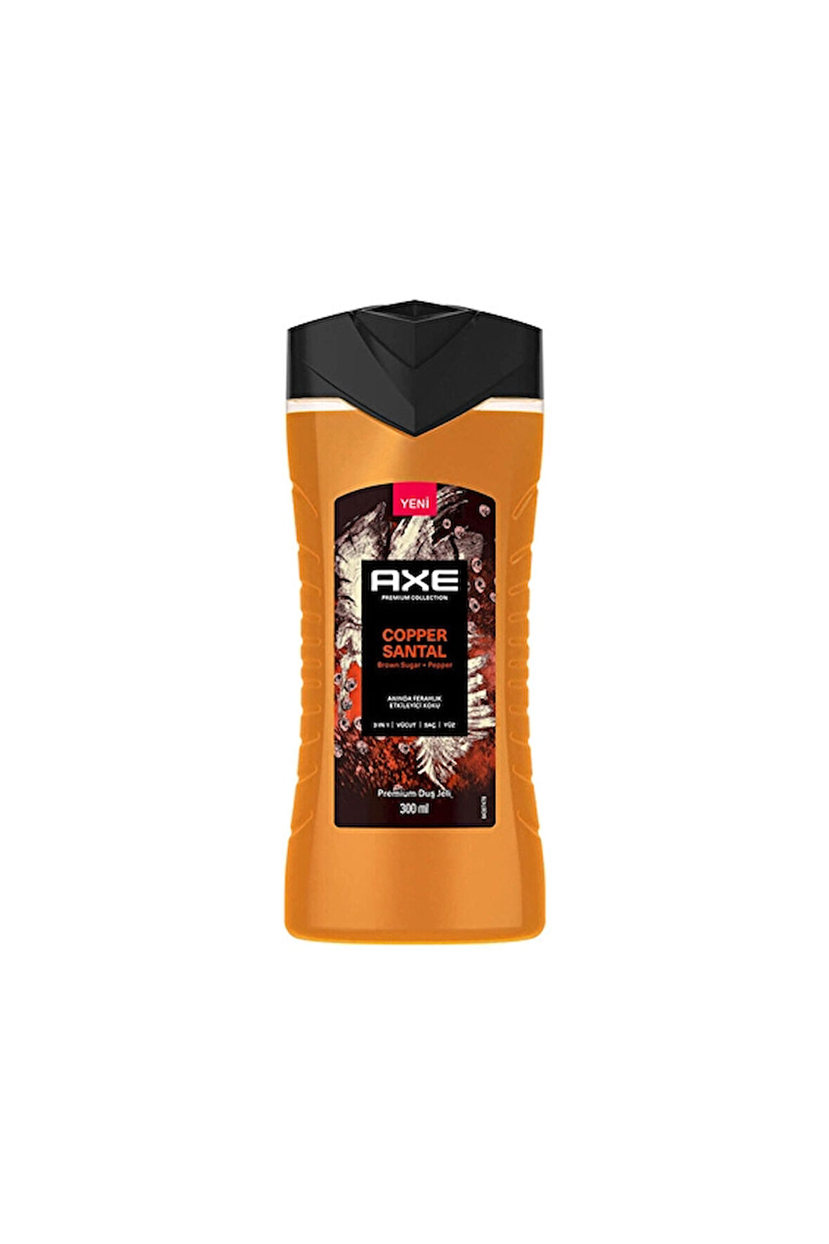 3 ADET  Axe Duş Jeli 3in1 Copper Santal 300 ml