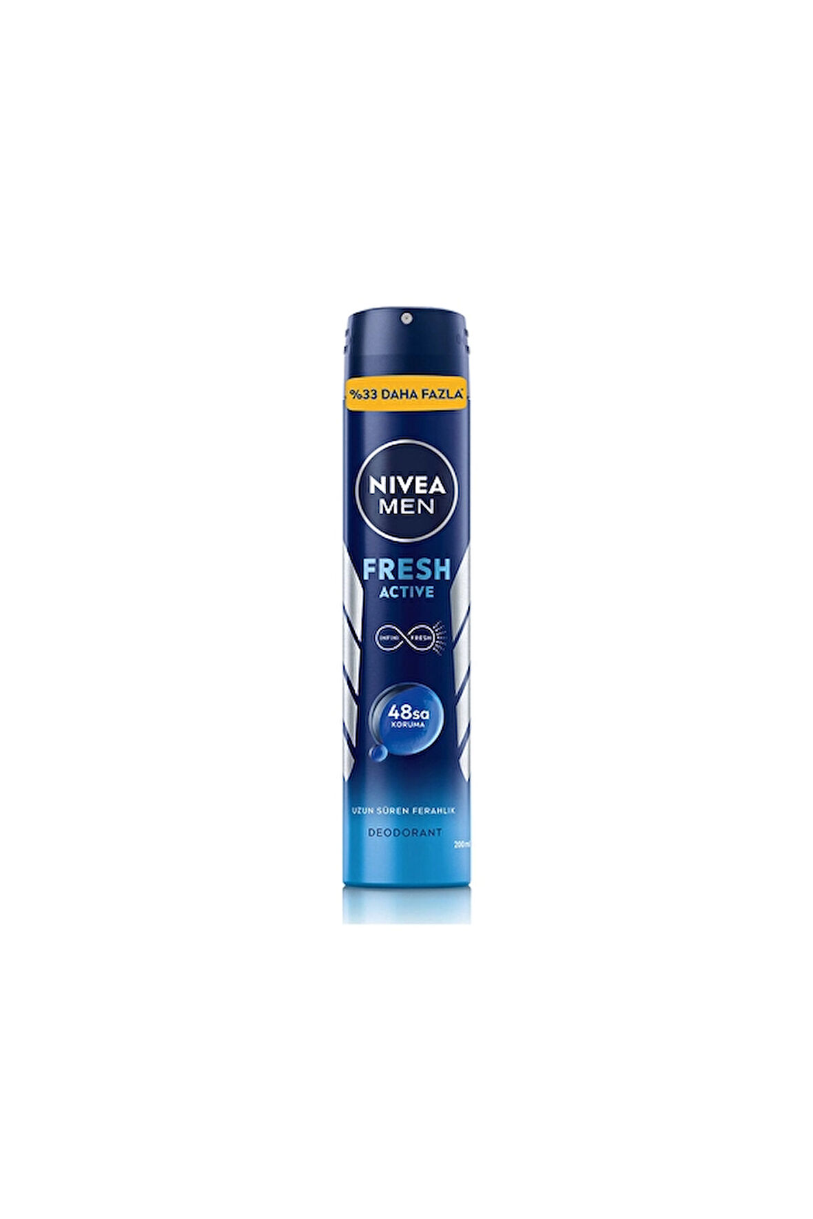 3 ADET  Nivea Deodorant Fresh Active 200 ml