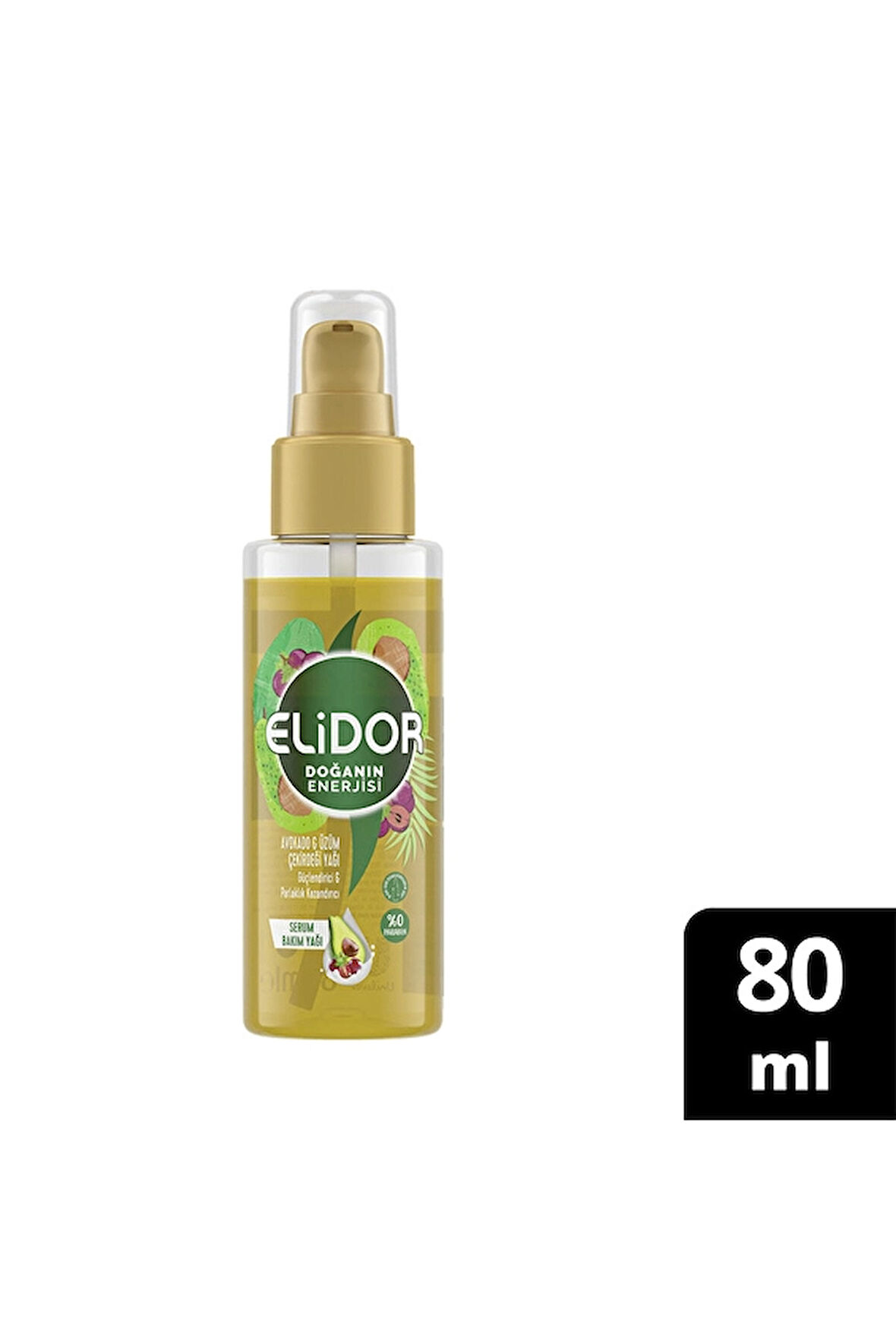 3 ADET  Elidor Doğanın Enerjisi Saç Bakım Yağı 80 ml Avokado ve Üzüm Çekirdeği