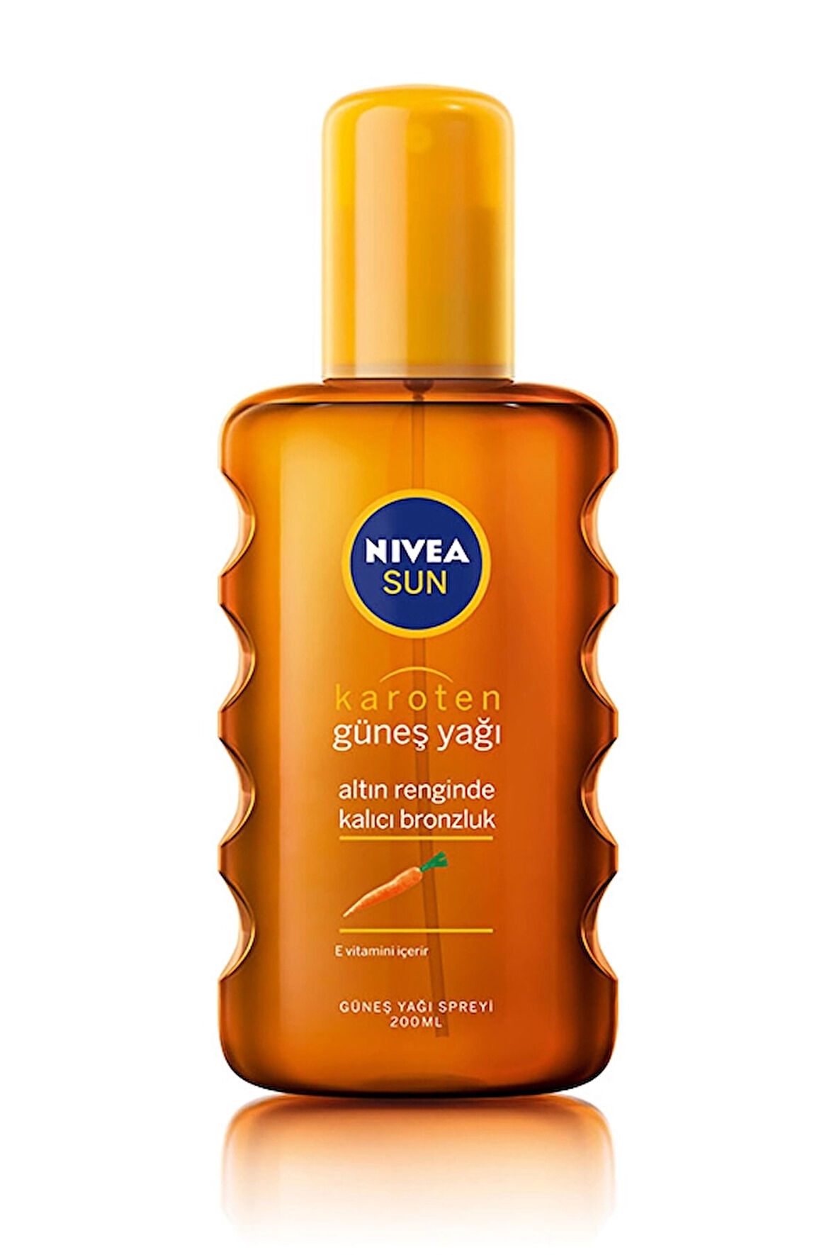 3 ADET  Nivea Sun Güneş Yağı Karoten Özlü 200 ml