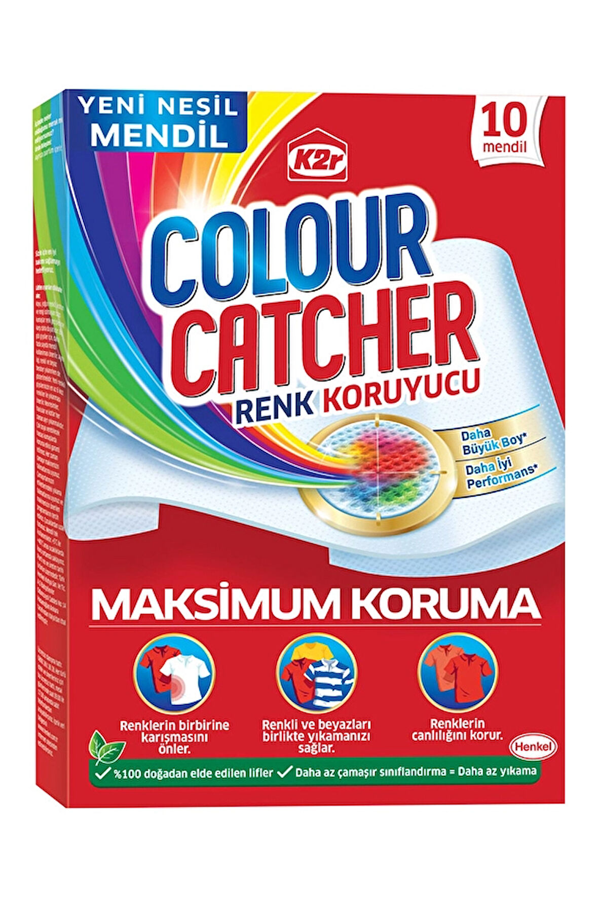 3 ADET  K2r Renk Koruyucu Mendil 10'lu