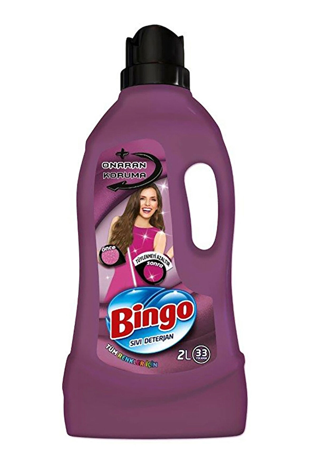 3 ADET  Bingo Sıvı Bakım Deterjanı Bakım Onarım 33 Yıkama 2000 ml