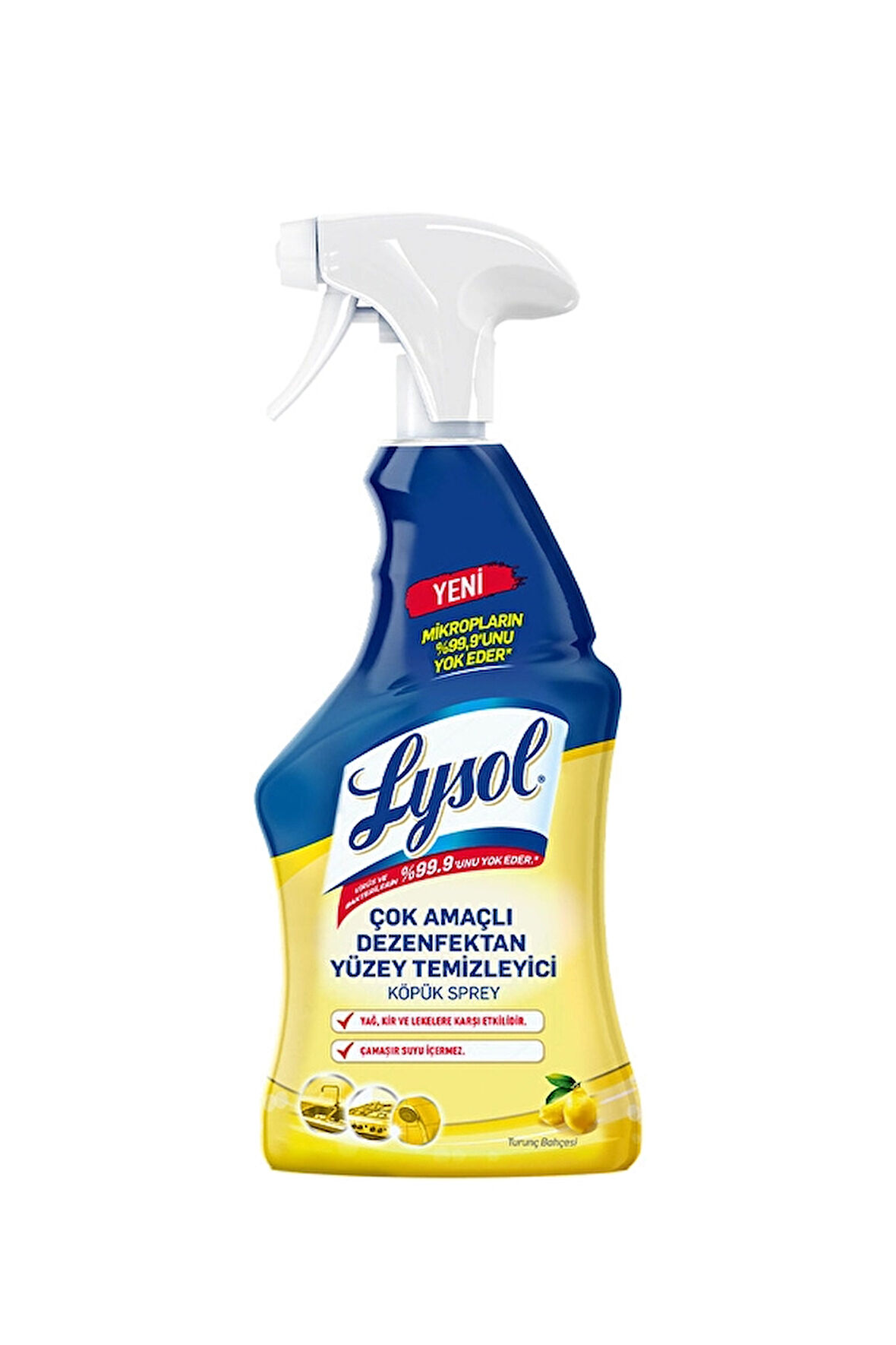 3 ADET  Lysol Çok Amaçlı Dezenfektan Köpük Spreyi 750 ml