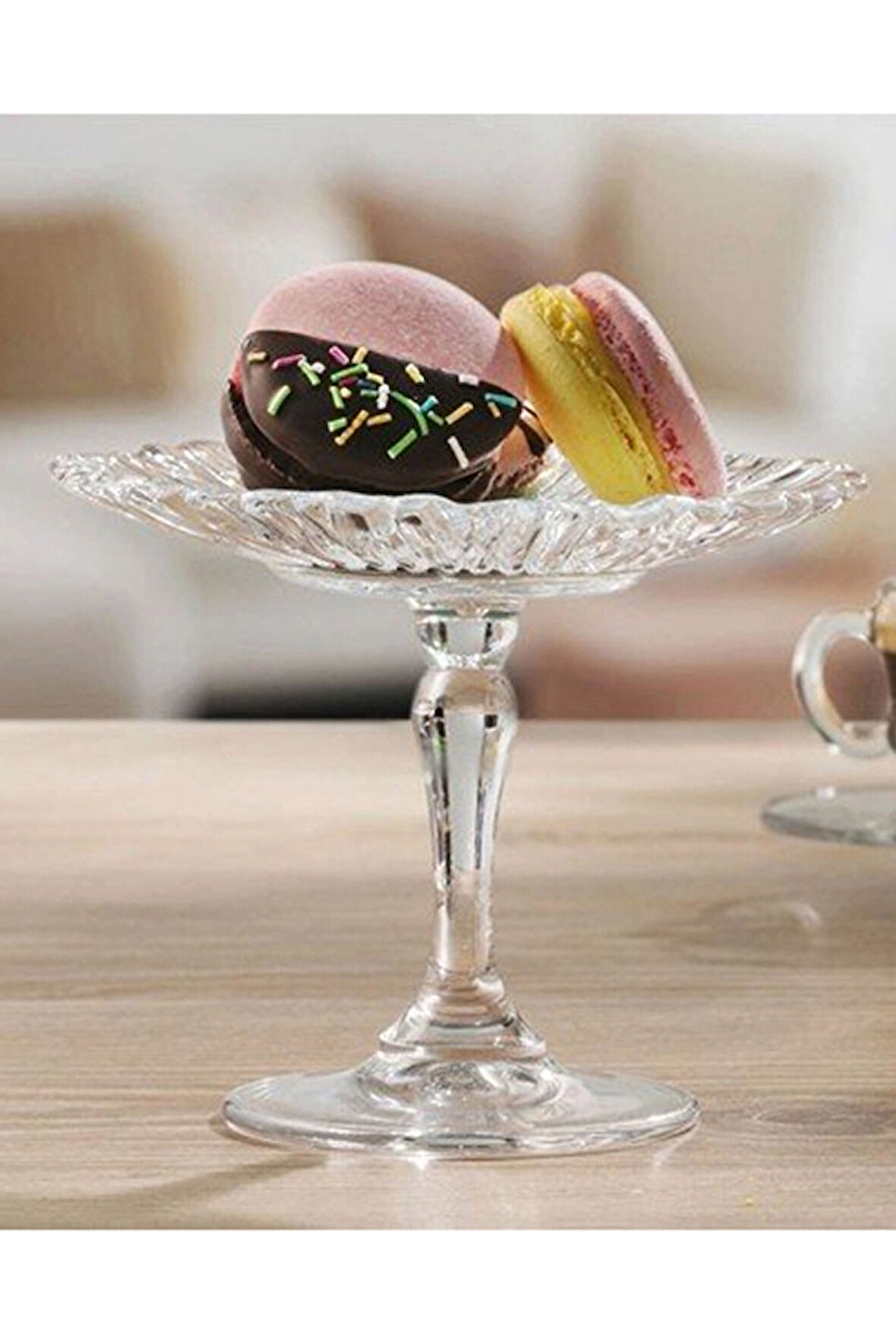 3 ADET  Paşabahçe Ayaklı Servis Tabağı