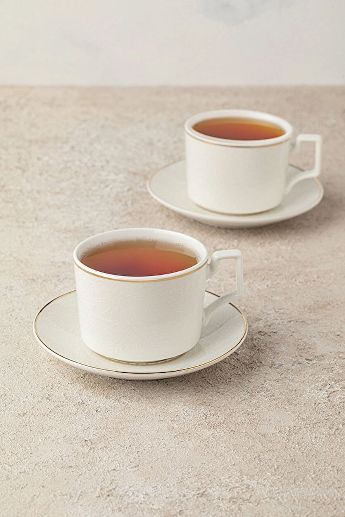 3 ADET  Hometime Porselen Kahve Fincanı Seti 6'lı 230 ml