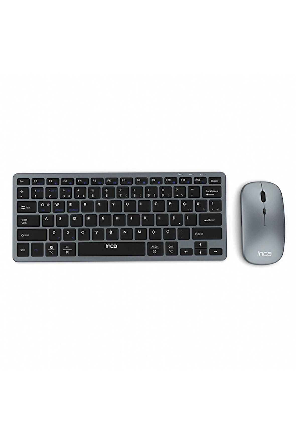 3 ADET  Inca Ibk-572Bt Dual Mod Bluetooth + 2.4G Rechargeable Smart Keyboard Mouse Set