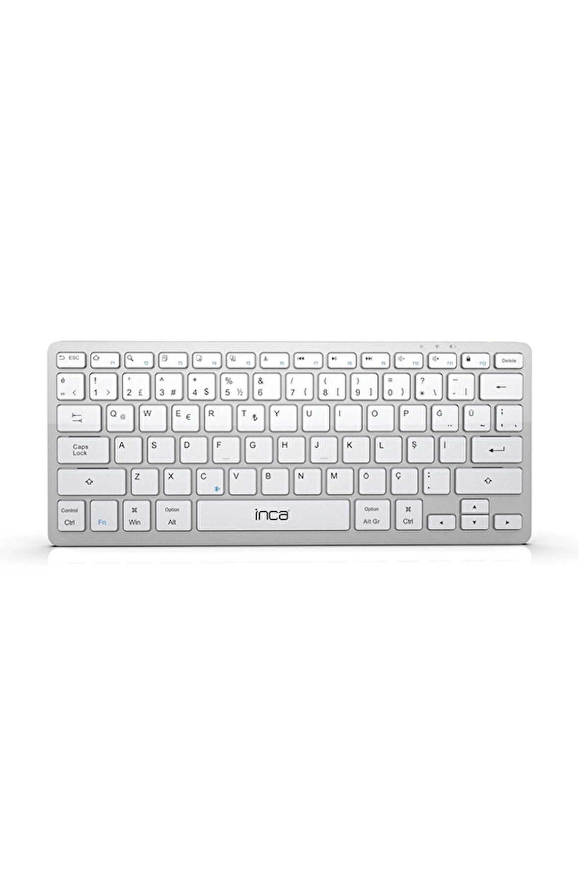 3 ADET  Inca Ibk-565Bt Bluetooth  5.0 Rechargeable Smart  Silver  Keyboard