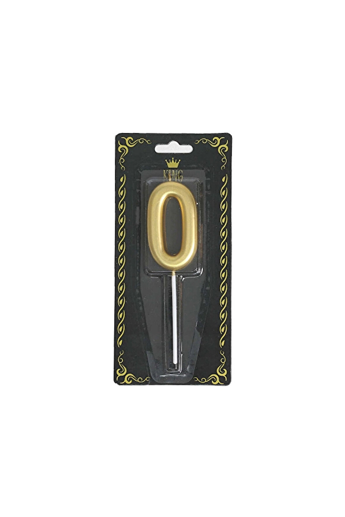 3 ADET  Rakam Mum 0 Numara Altın