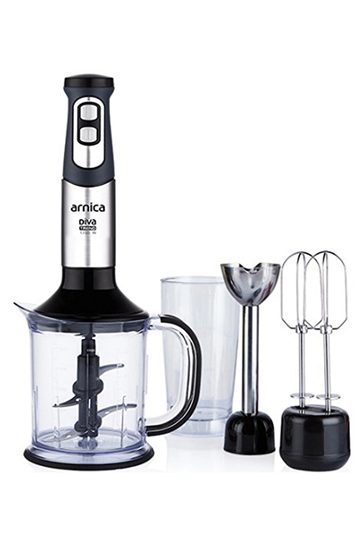 3 ADET  Arnica Diva Trend GH21592 Gümüş 1200 W Blender Seti