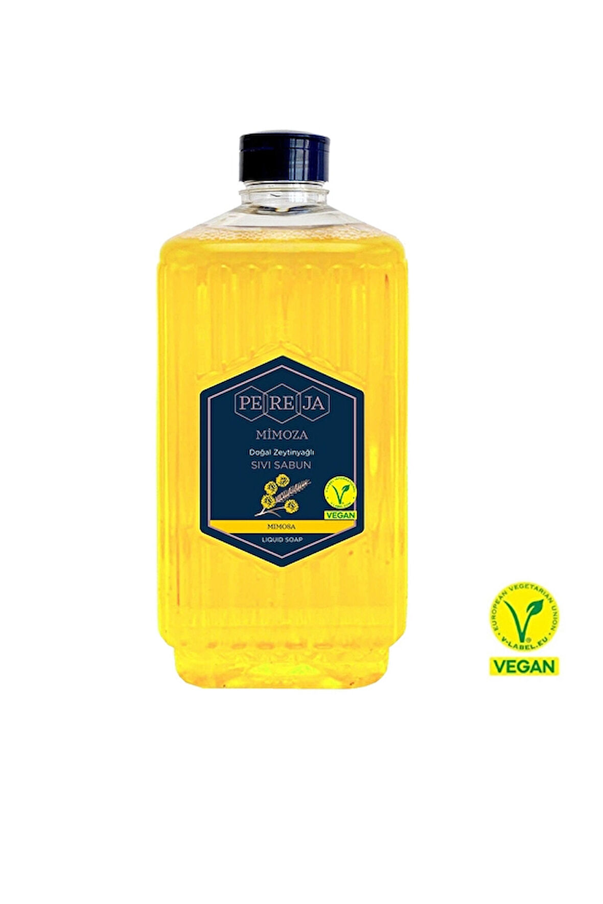 3 ADET  Pereja 1500 ml Doğal Zeytinyağlı Sıvı Sabun Mimoza