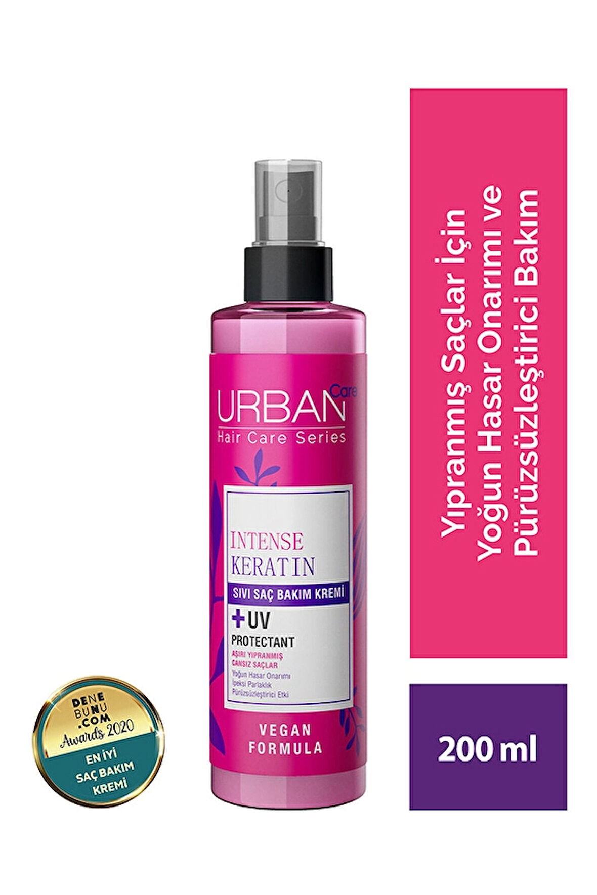 3 ADET  Urban Care Intense Keratin Sıvı Saç Kremi 200 ml